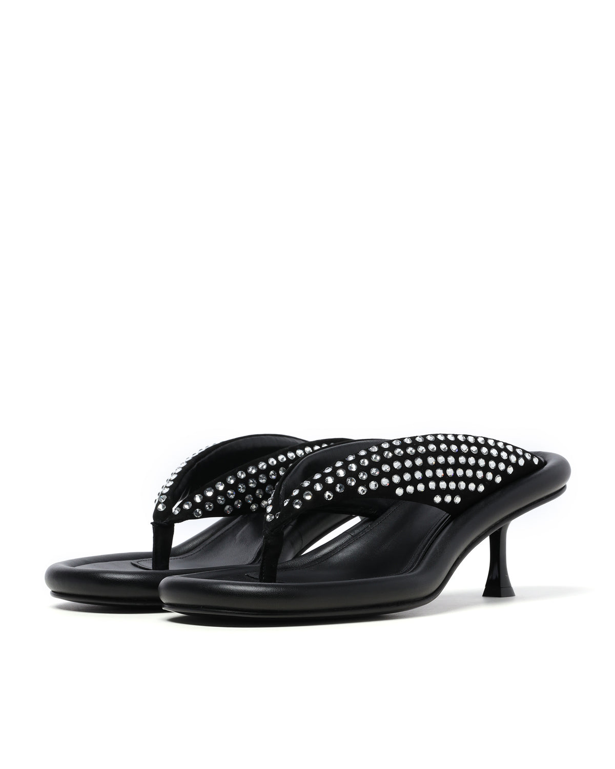 Bumper-Tube embellished sandals