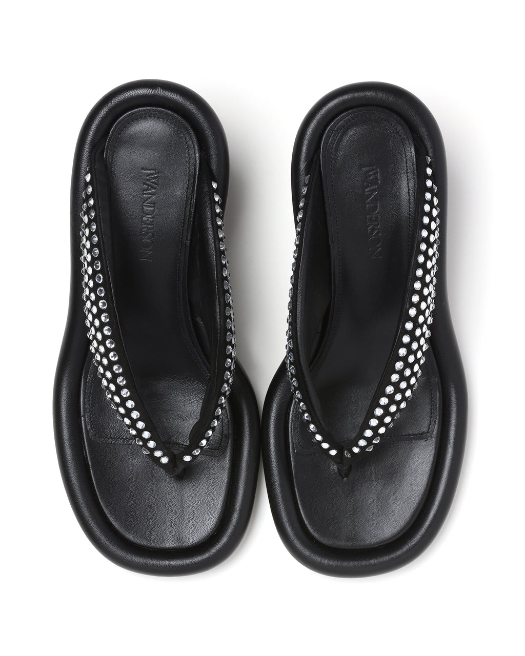 Bumper-Tube embellished sandals