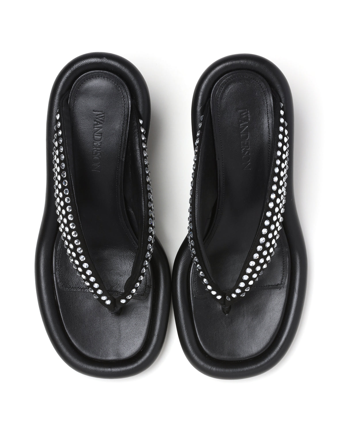 Bumper-Tube embellished sandals