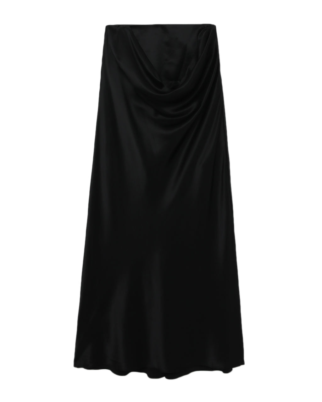 Draped waist column skirt