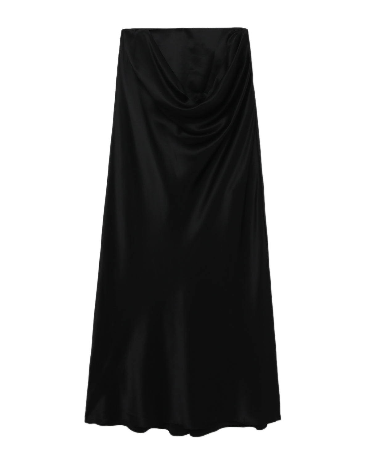 Draped waist column skirt