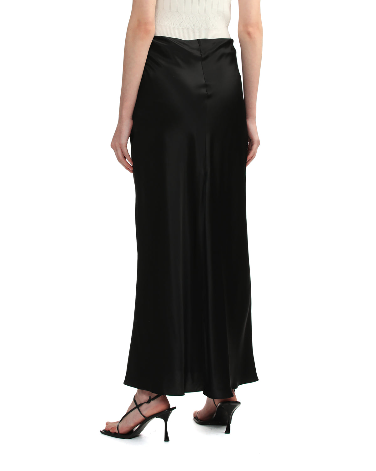 Draped waist column skirt