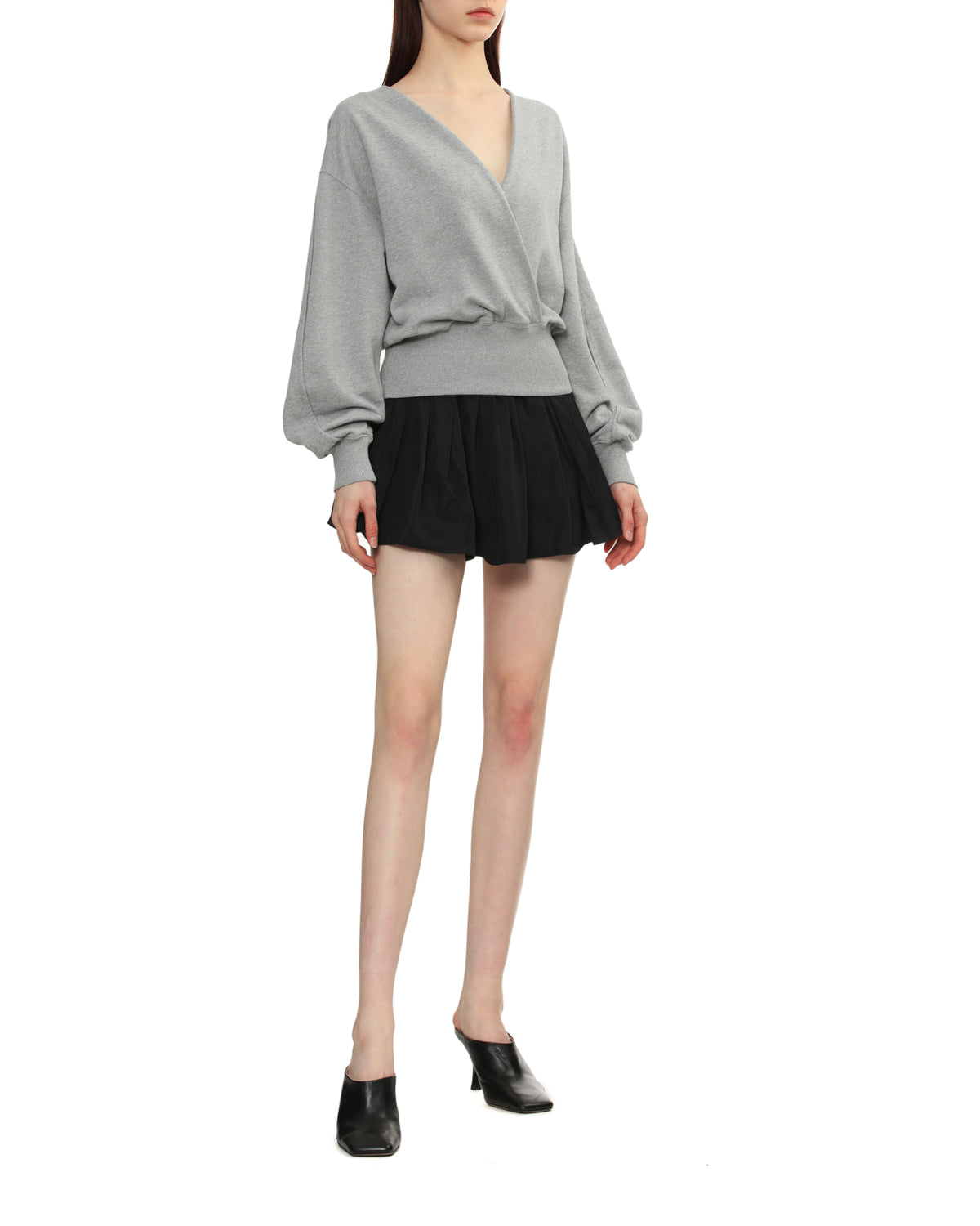 Gathered circle skort