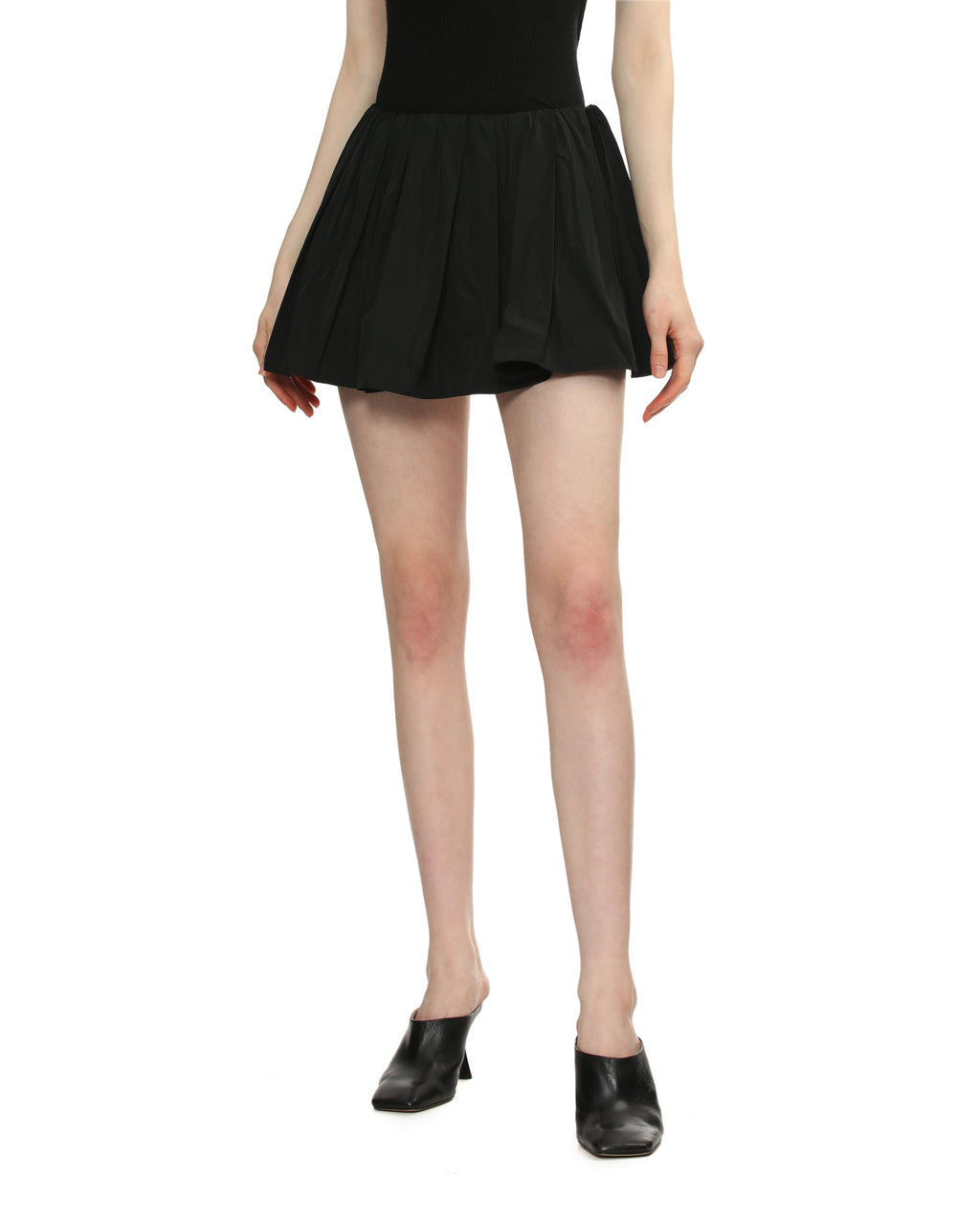 Gathered circle skort