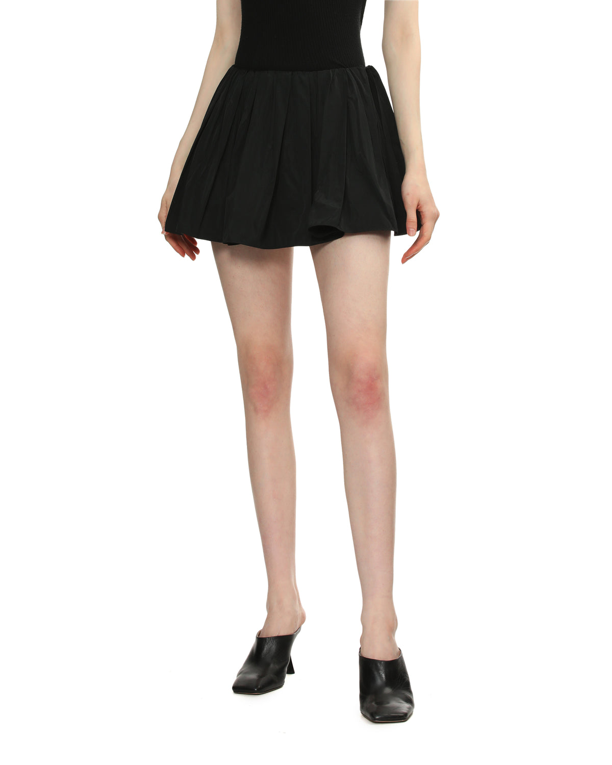 Gathered circle skort