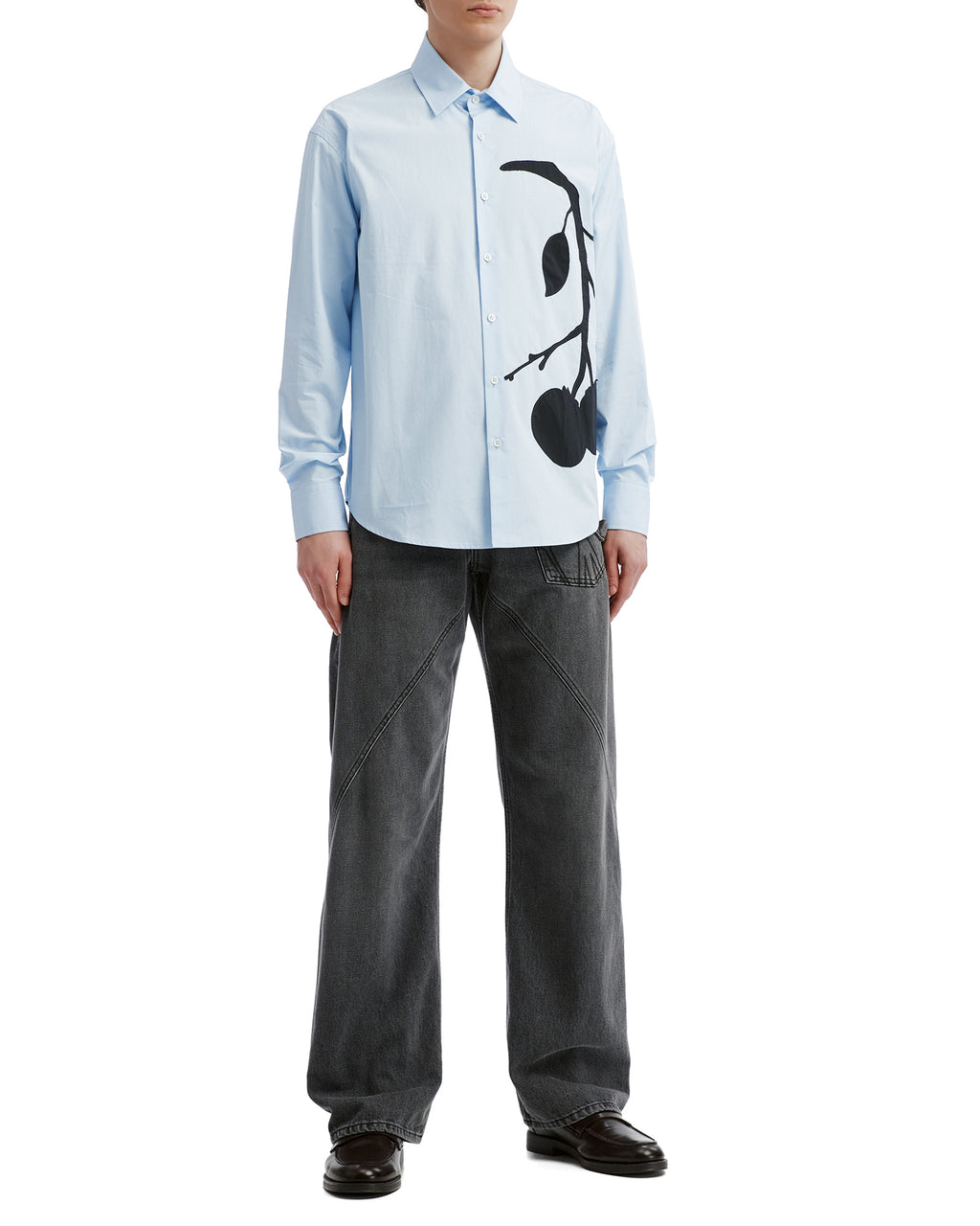Cherry print long sleeve shirt