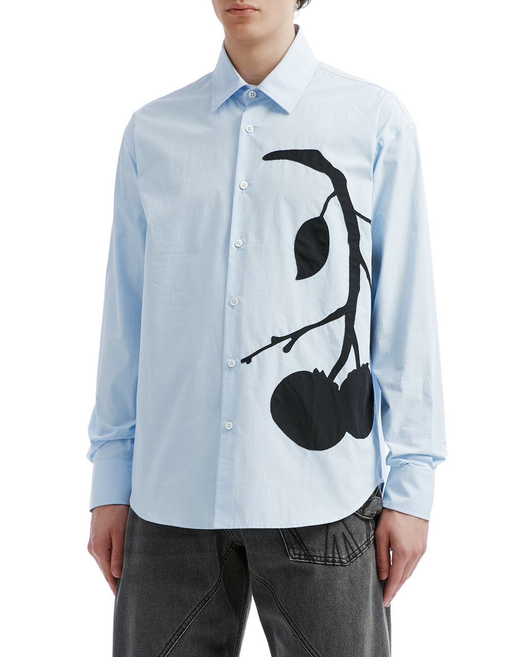 Cherry print long sleeve shirt