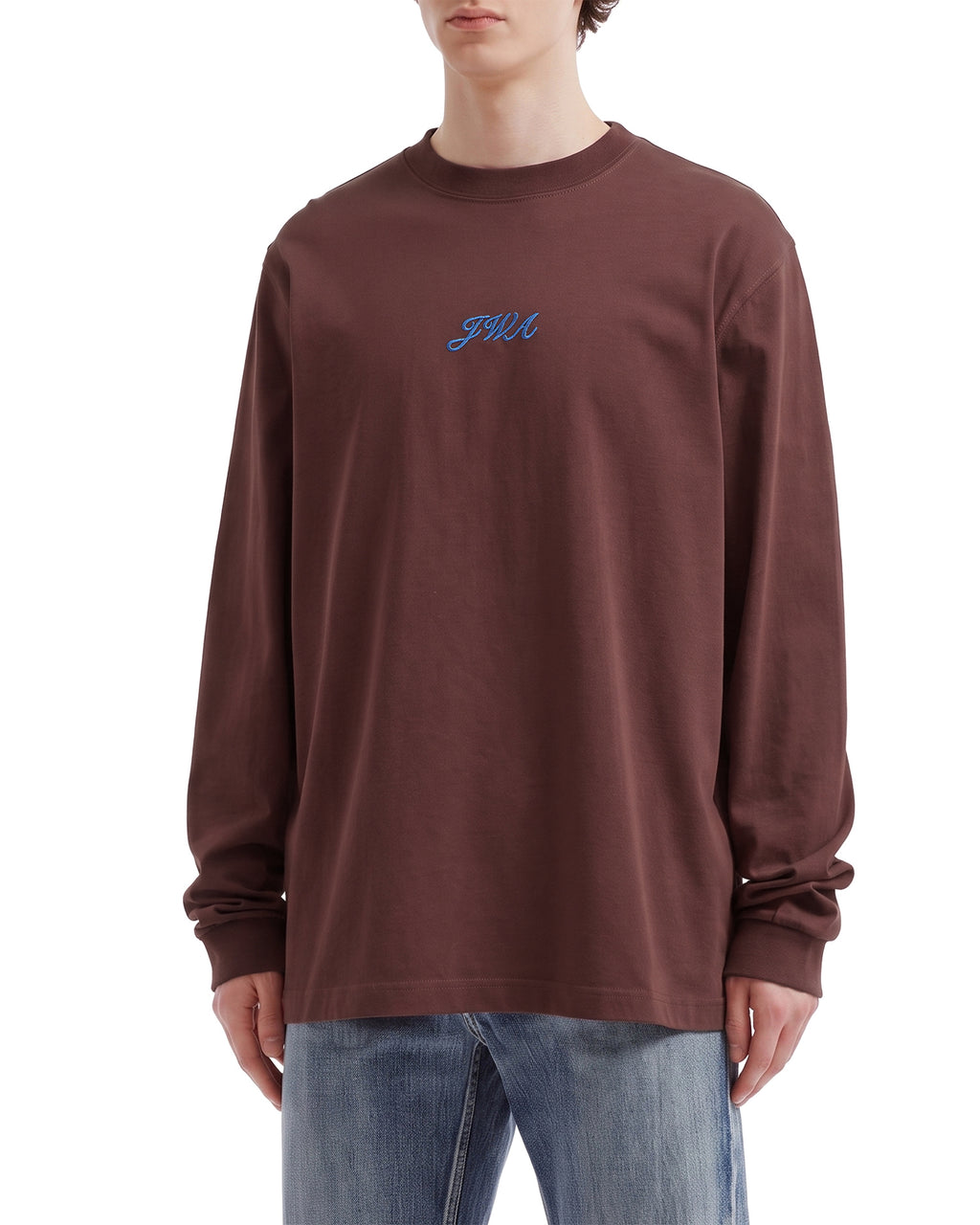 Embroidered long-sleeve tee