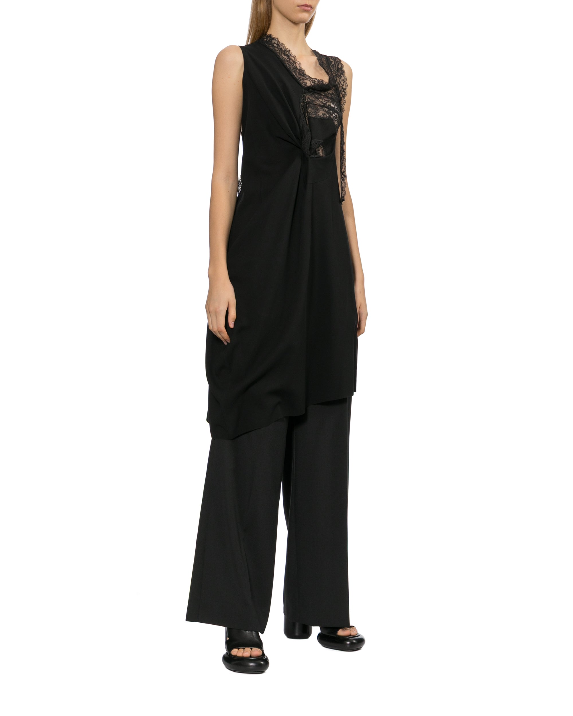 Lace asymmetric dress