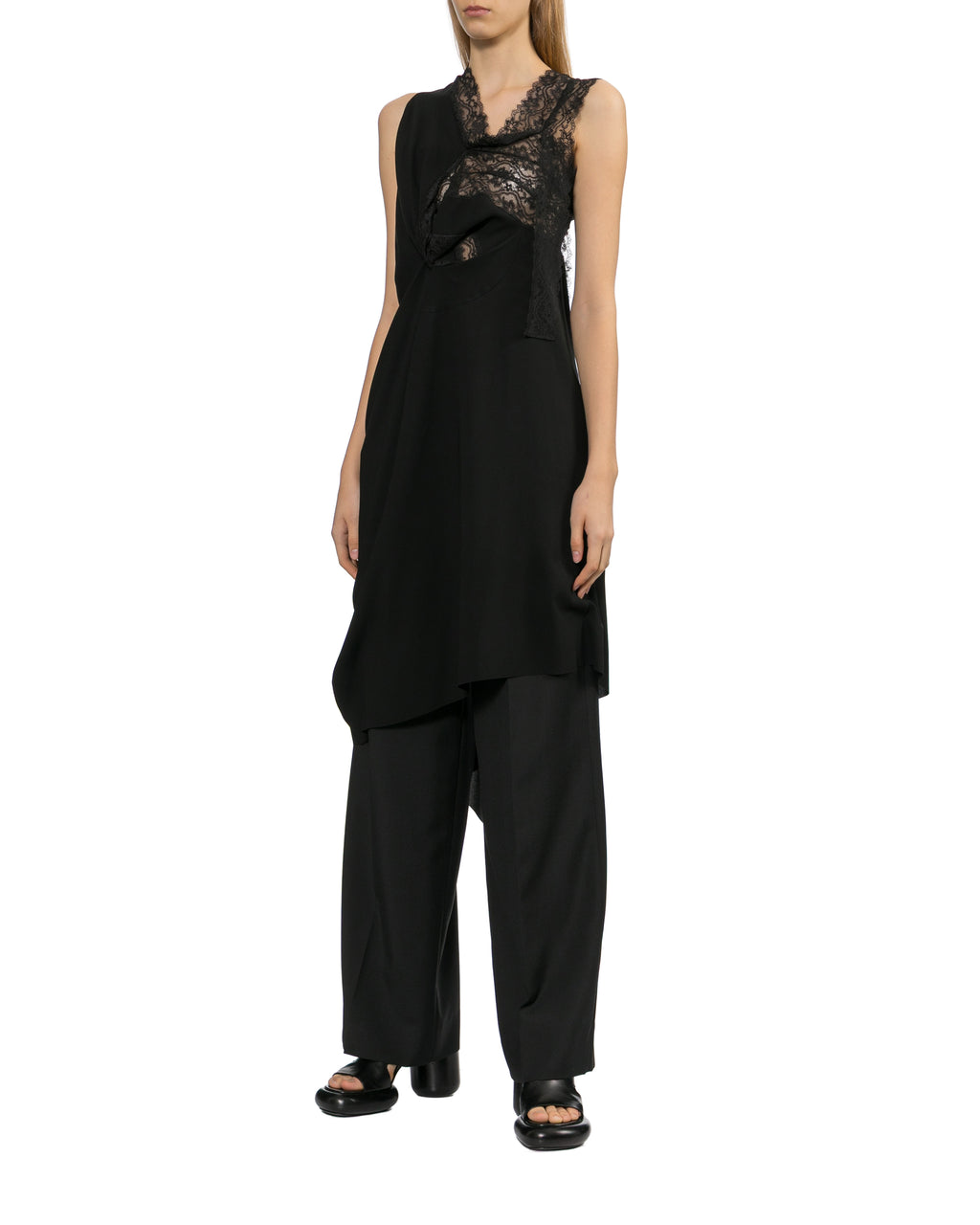 Lace asymmetric dress