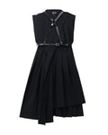Pleated harness dress