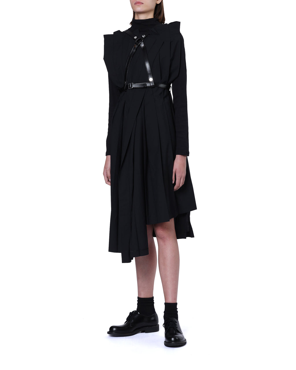 Pleated harness dress