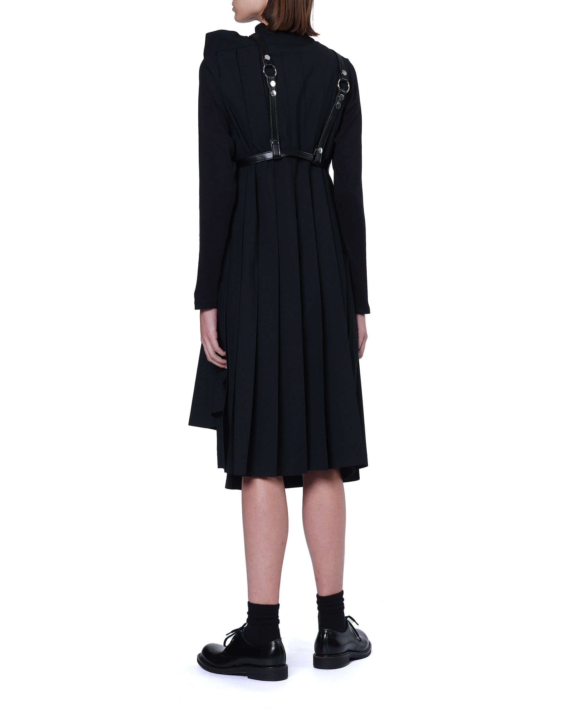 Pleated harness dress