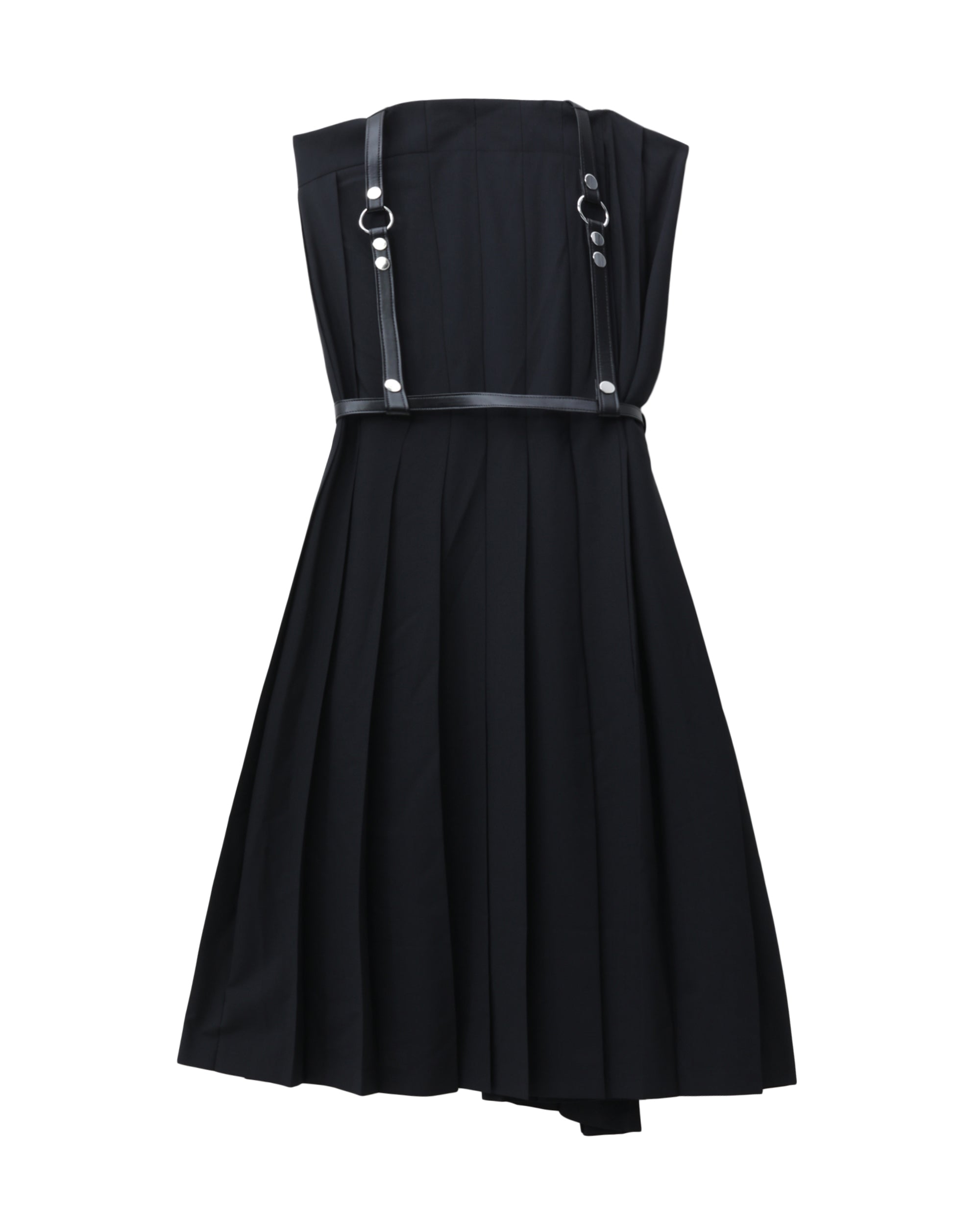 Pleated harness dress