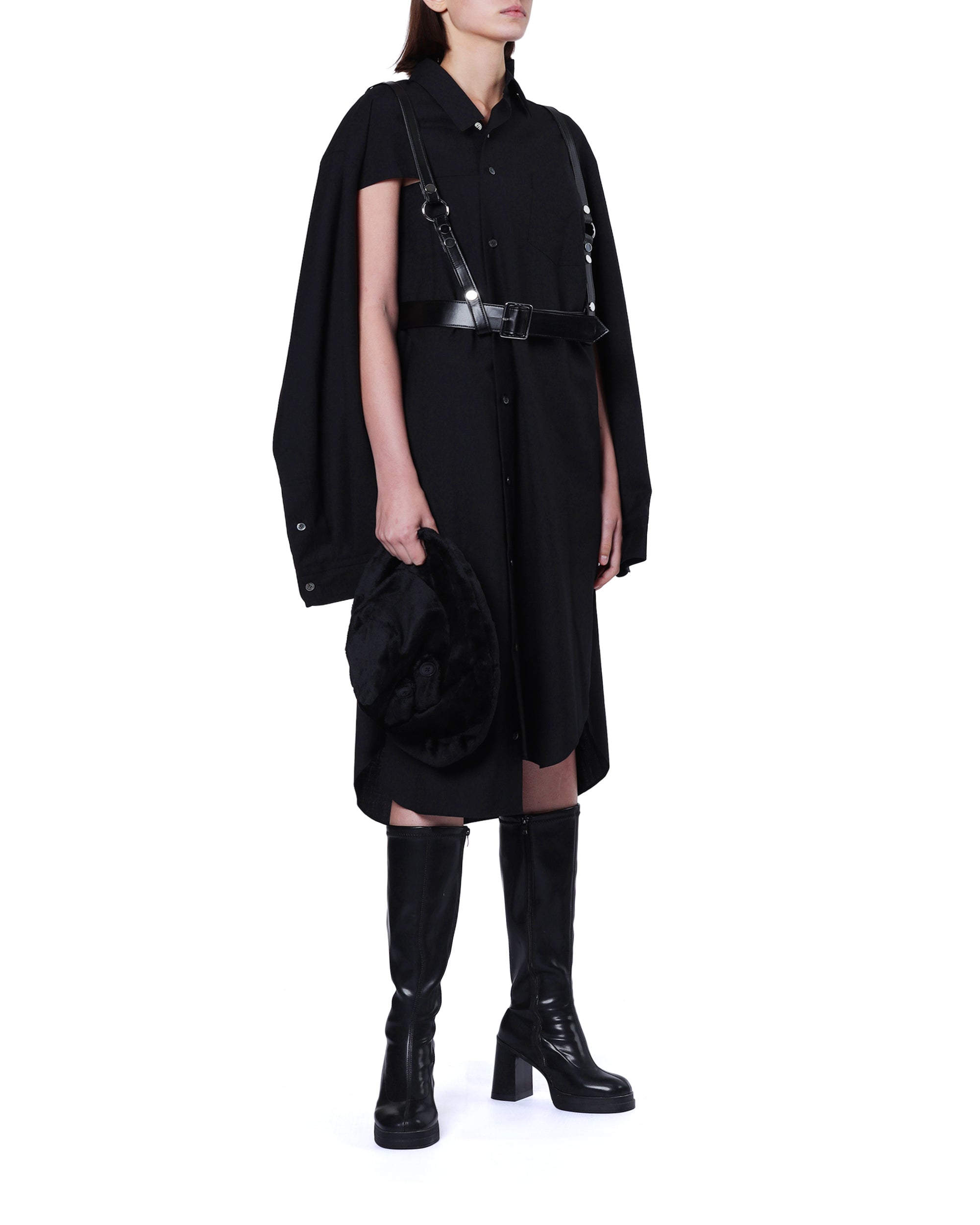Harnessed shirt dress
