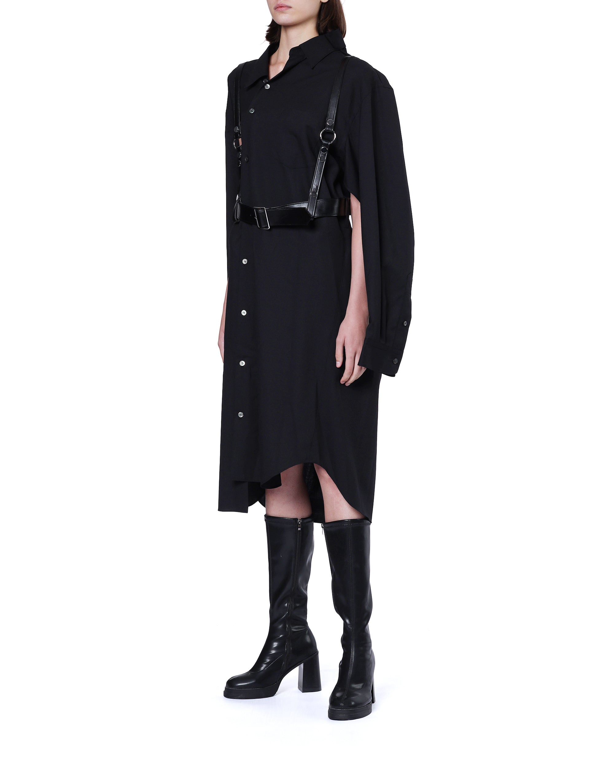 Harnessed shirt dress