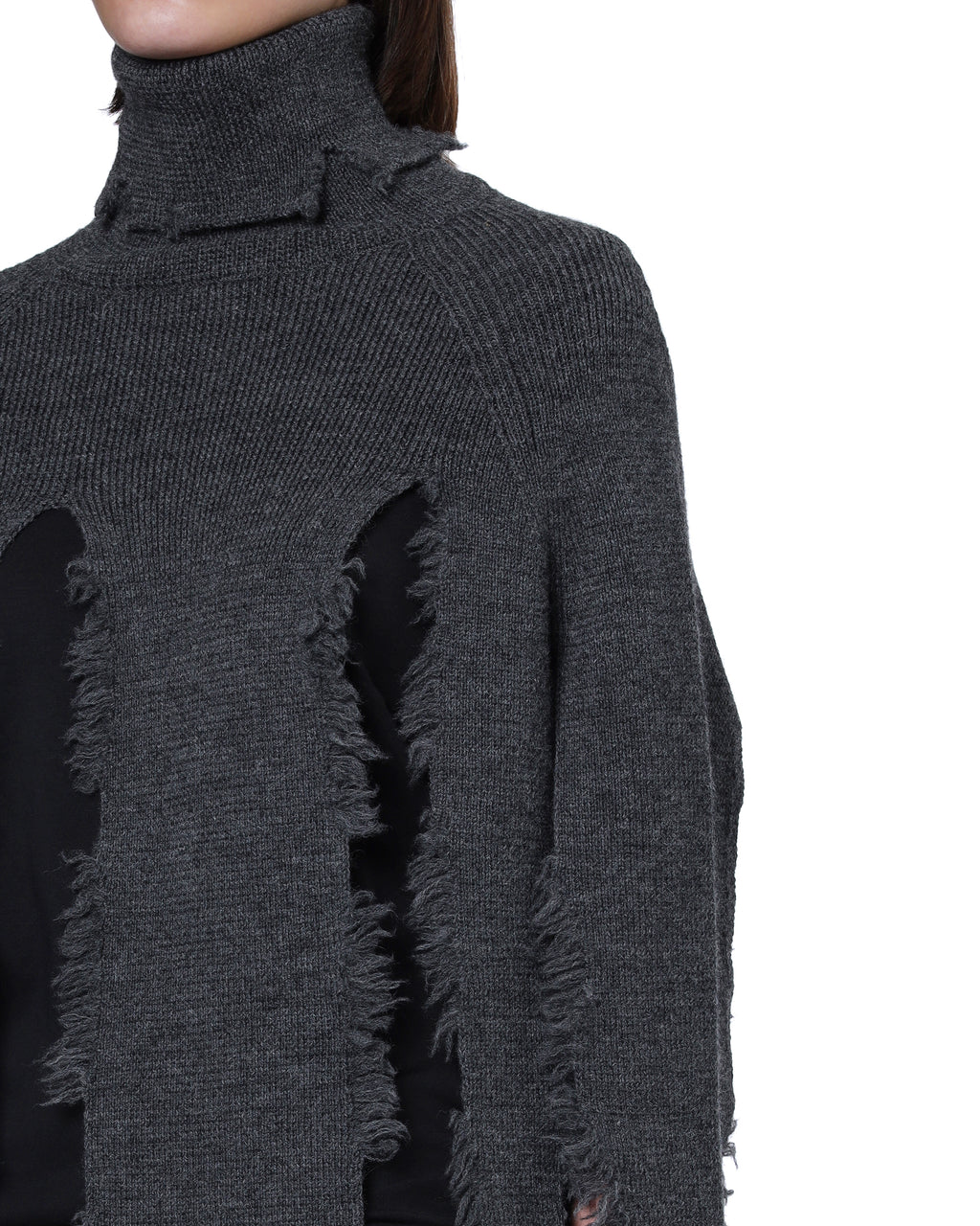 Ripped turtleneck