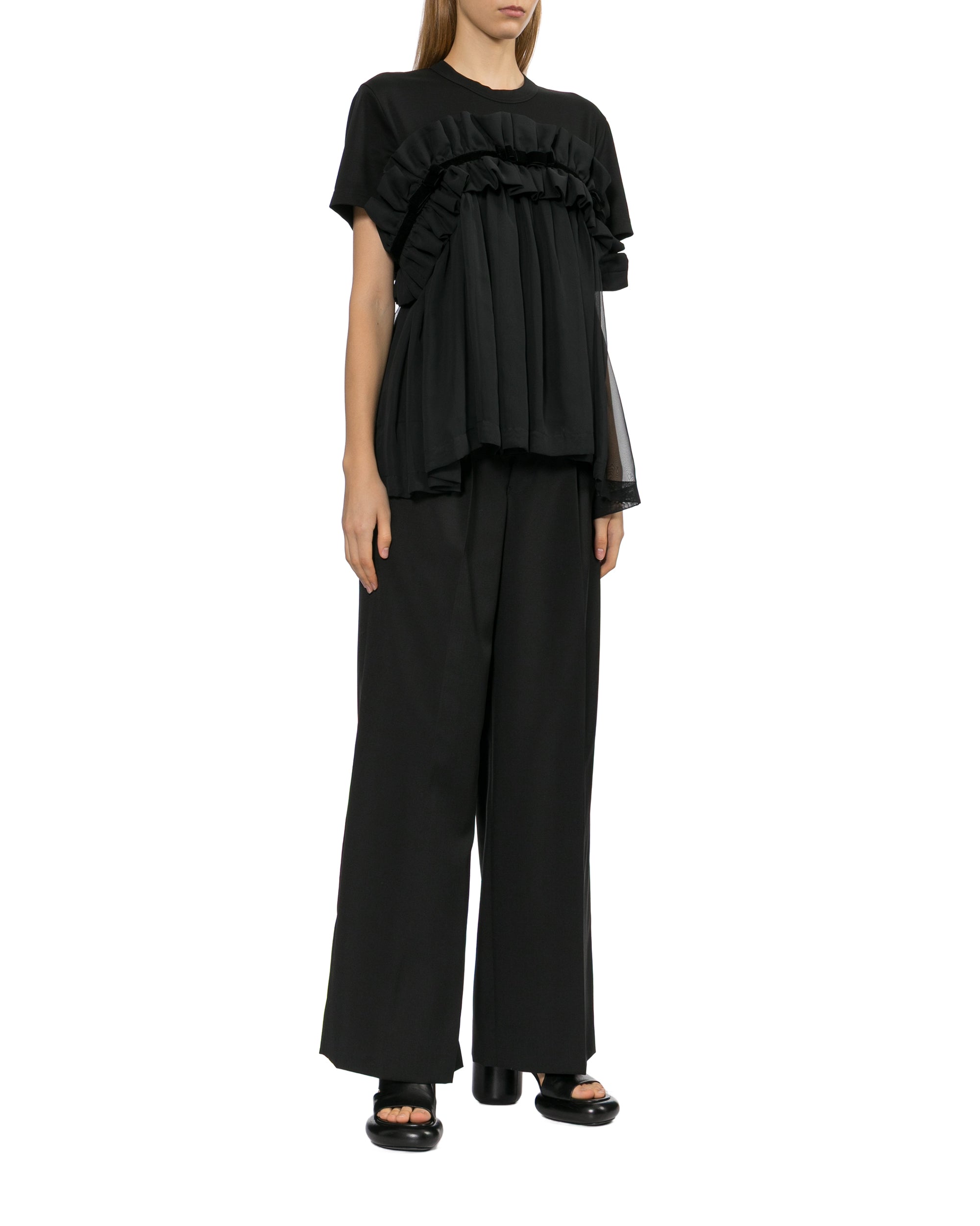 Pleated wide leg pants