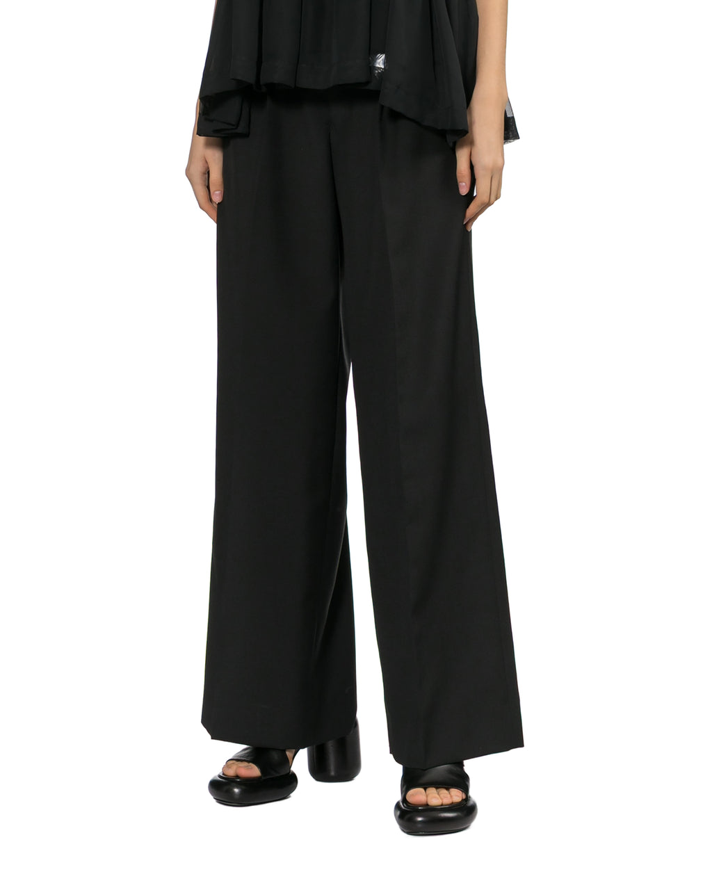 Pleated wide leg pants