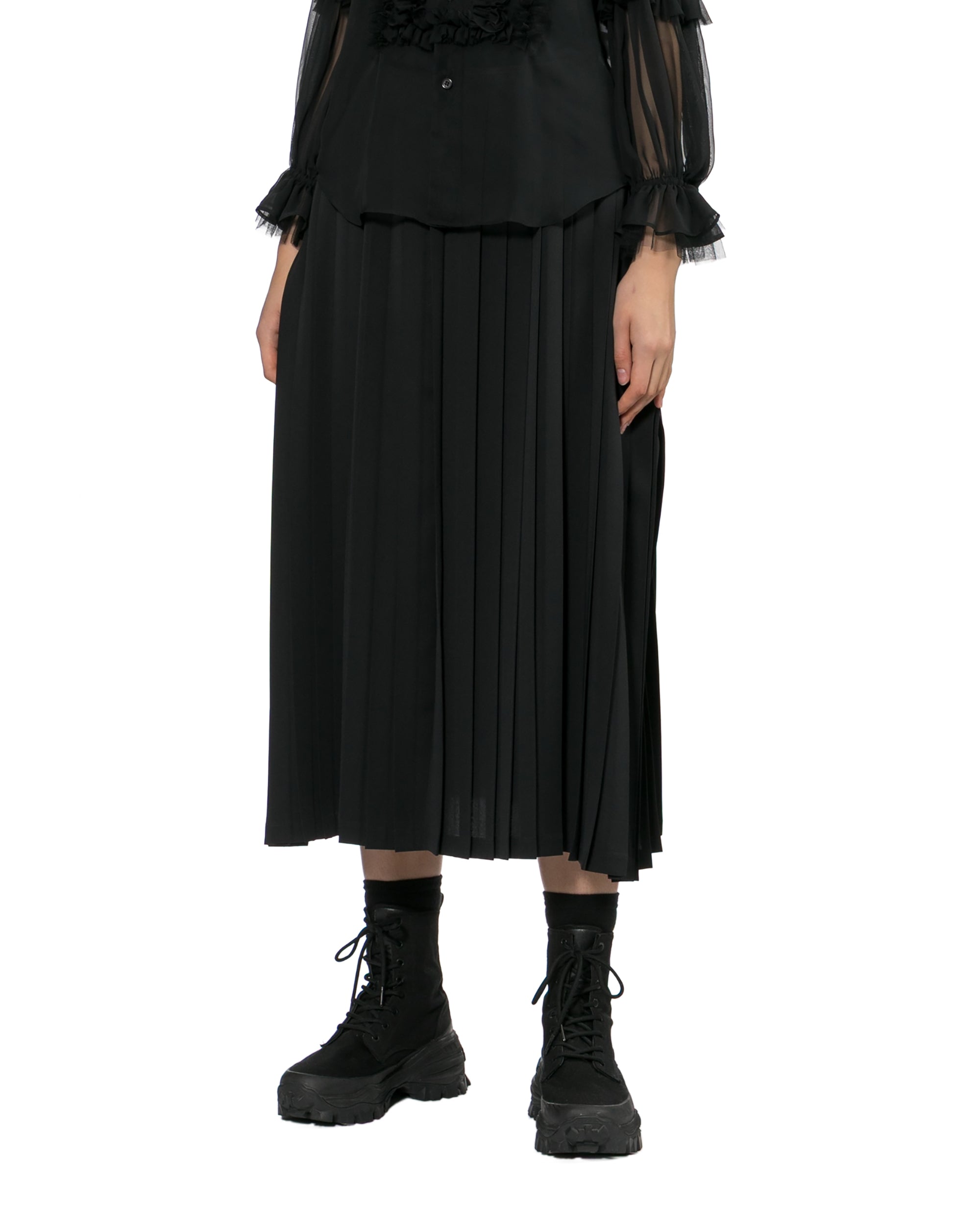 Pleated midi skirt