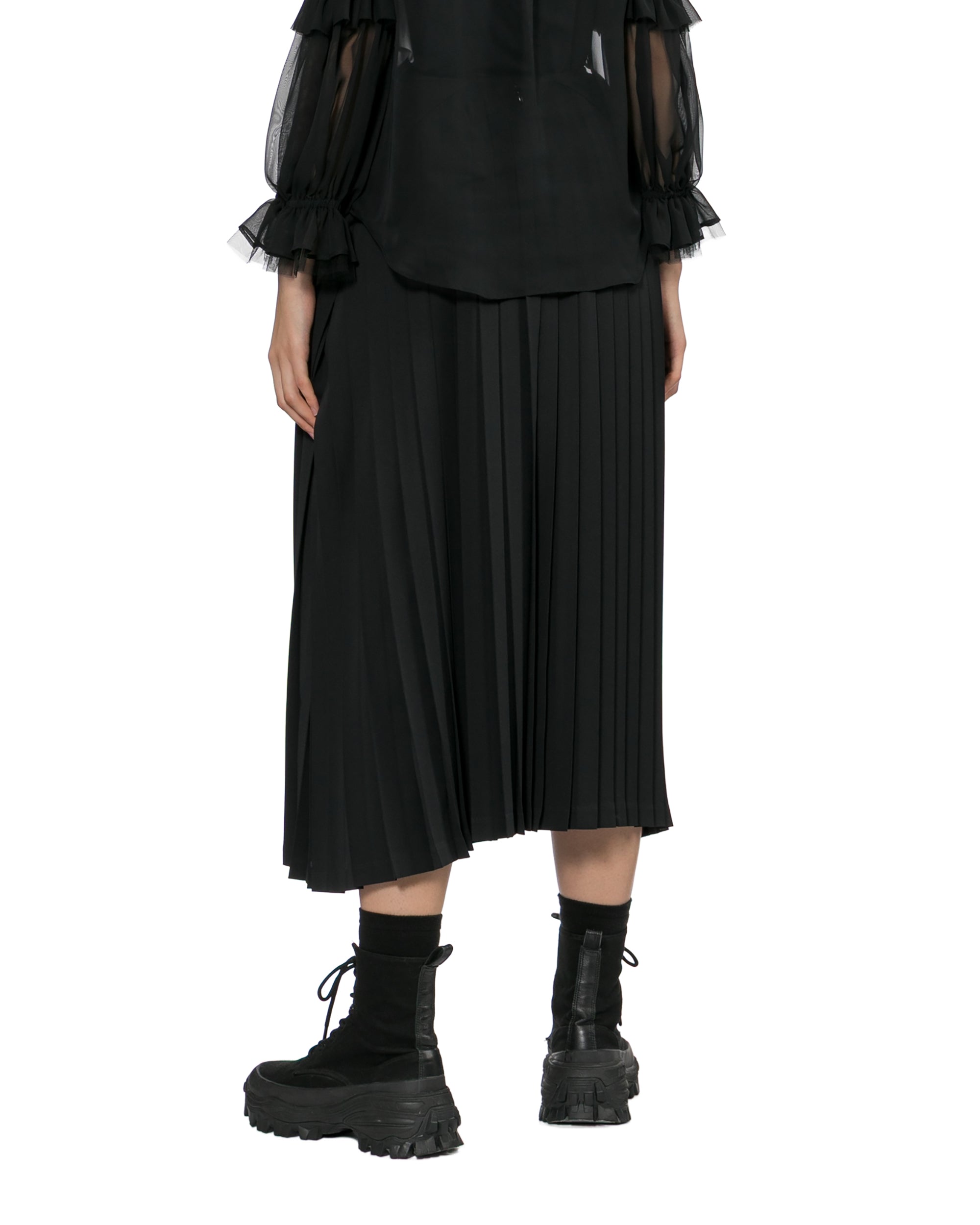 Pleated midi skirt