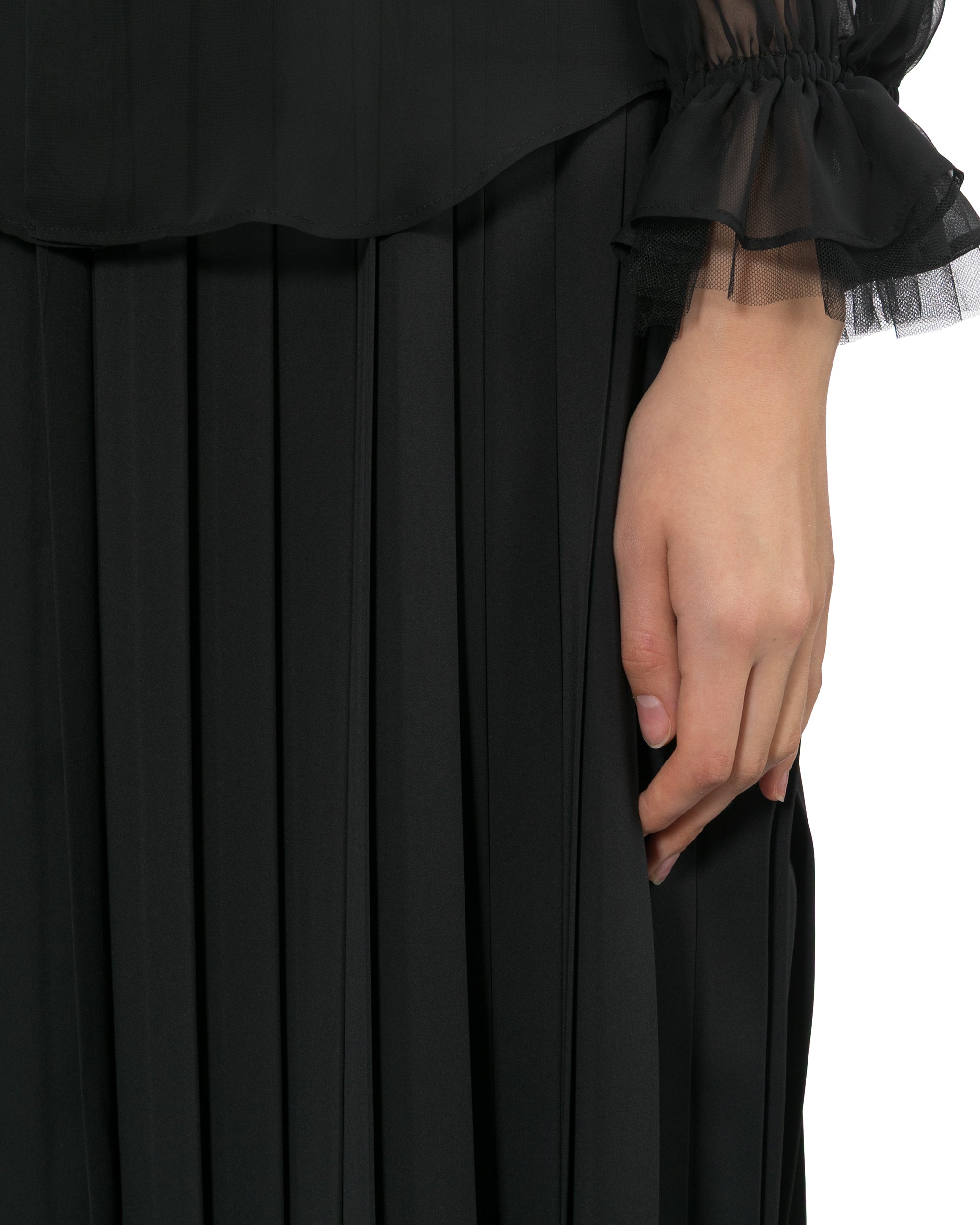 Pleated midi skirt