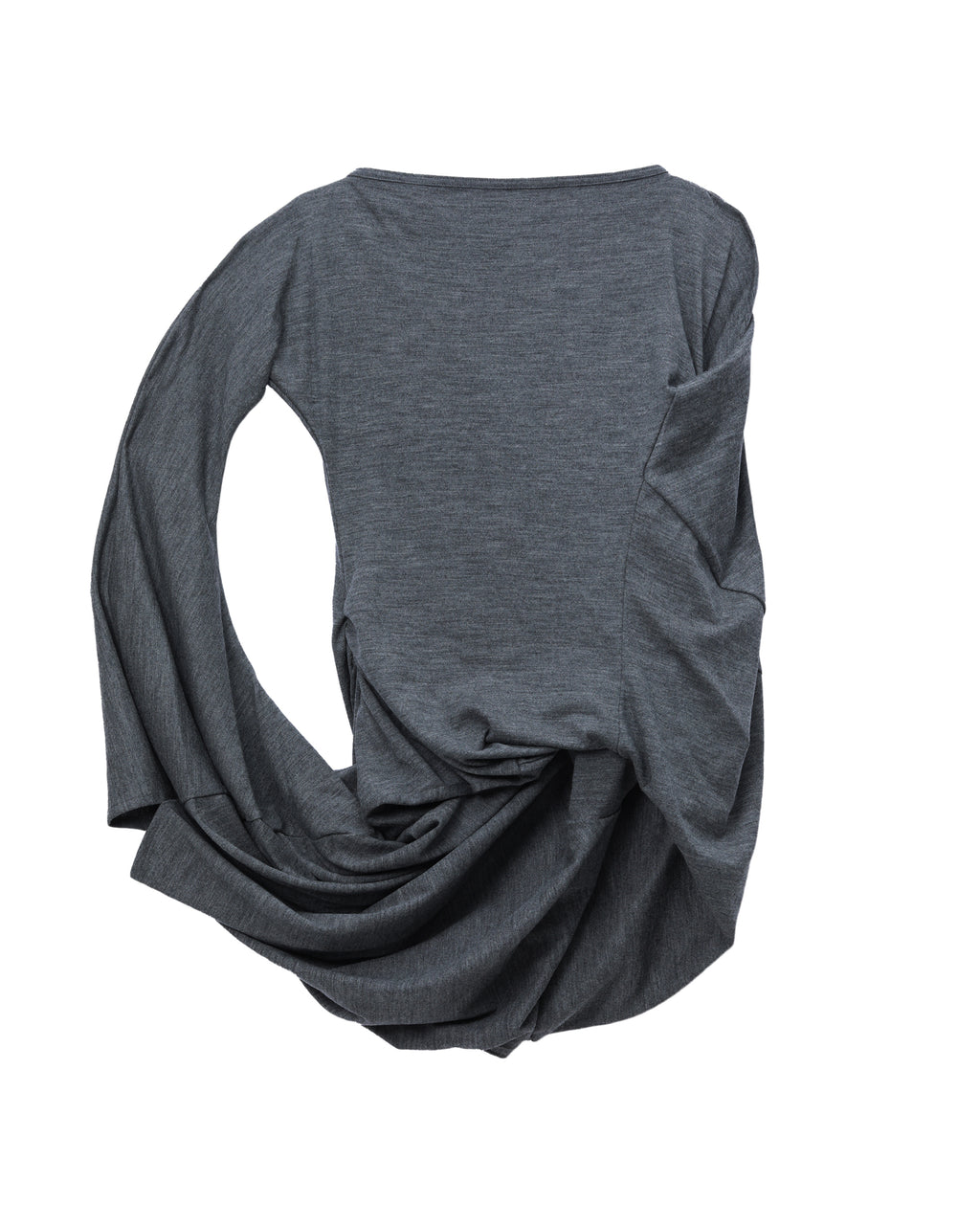 Draped long sleeve top