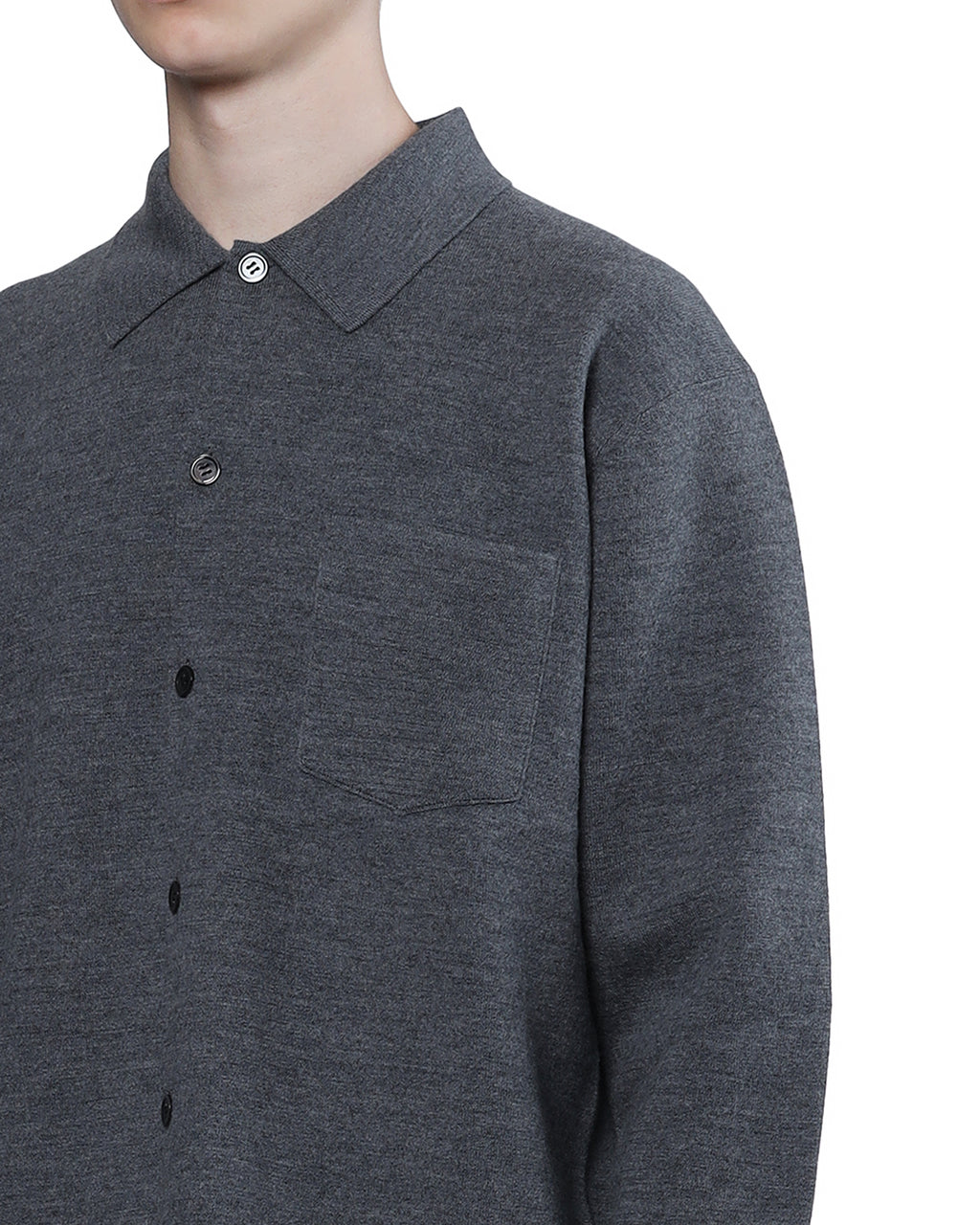 Buttoned knit shirt