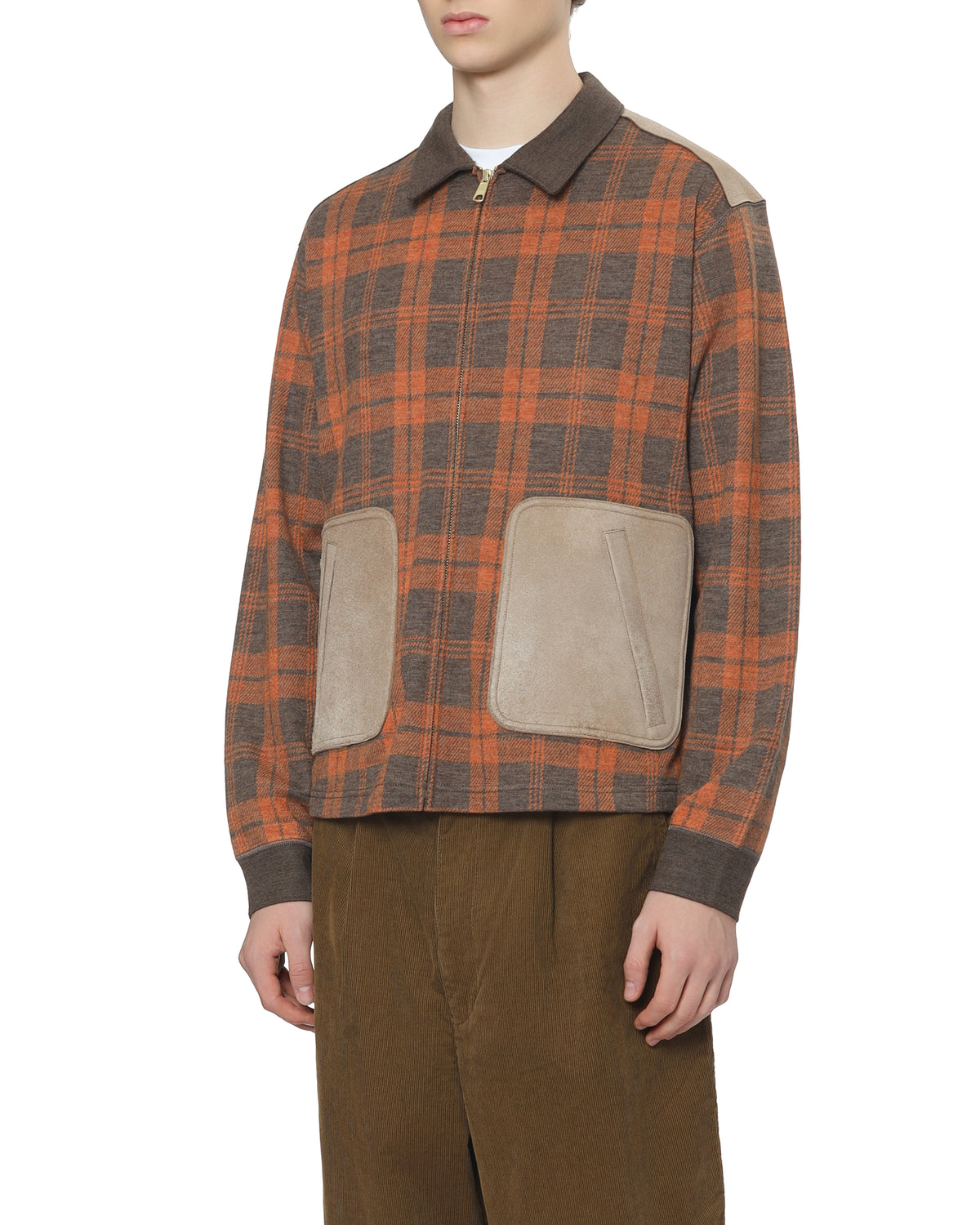 Plaid zip jacket