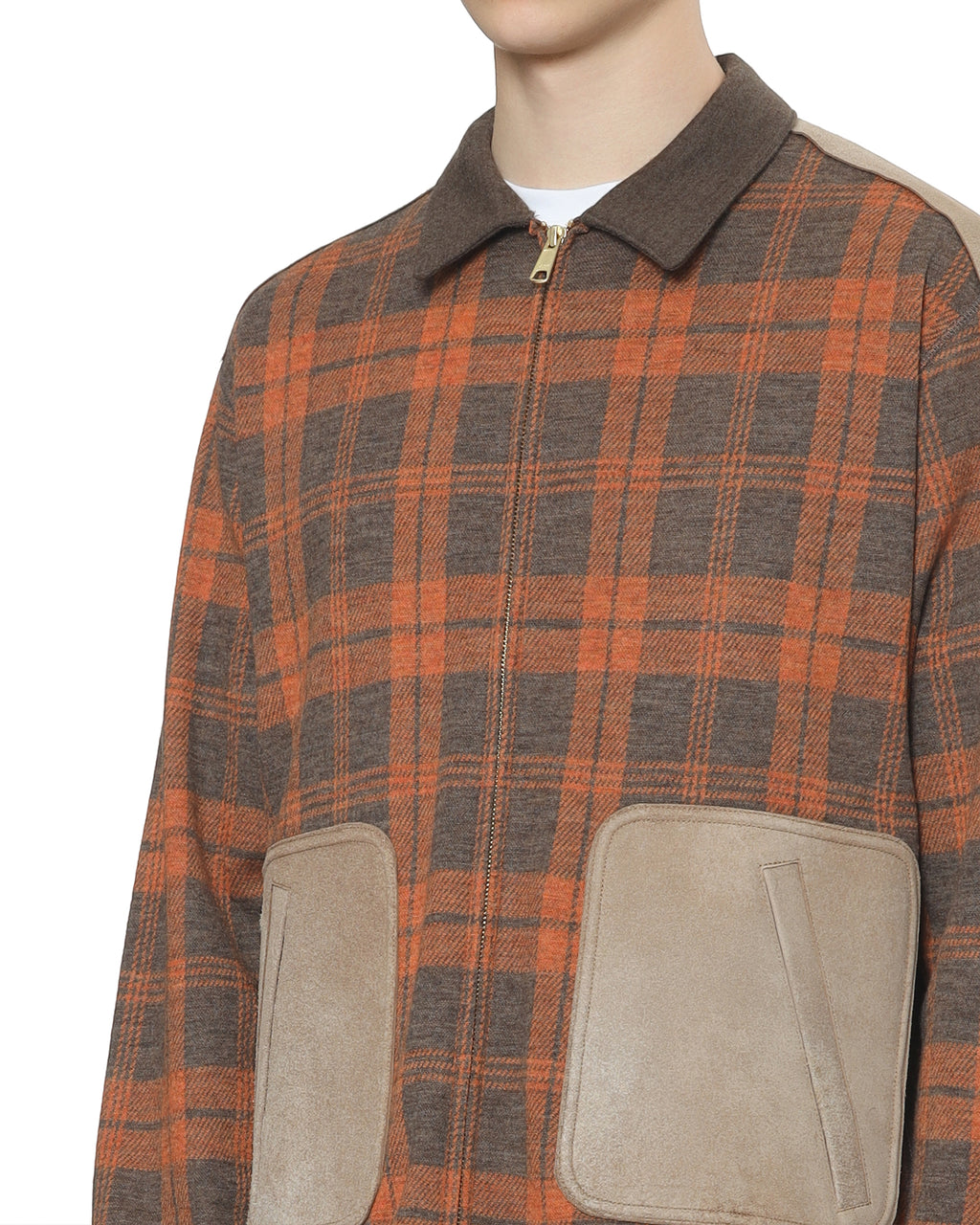 Plaid zip jacket