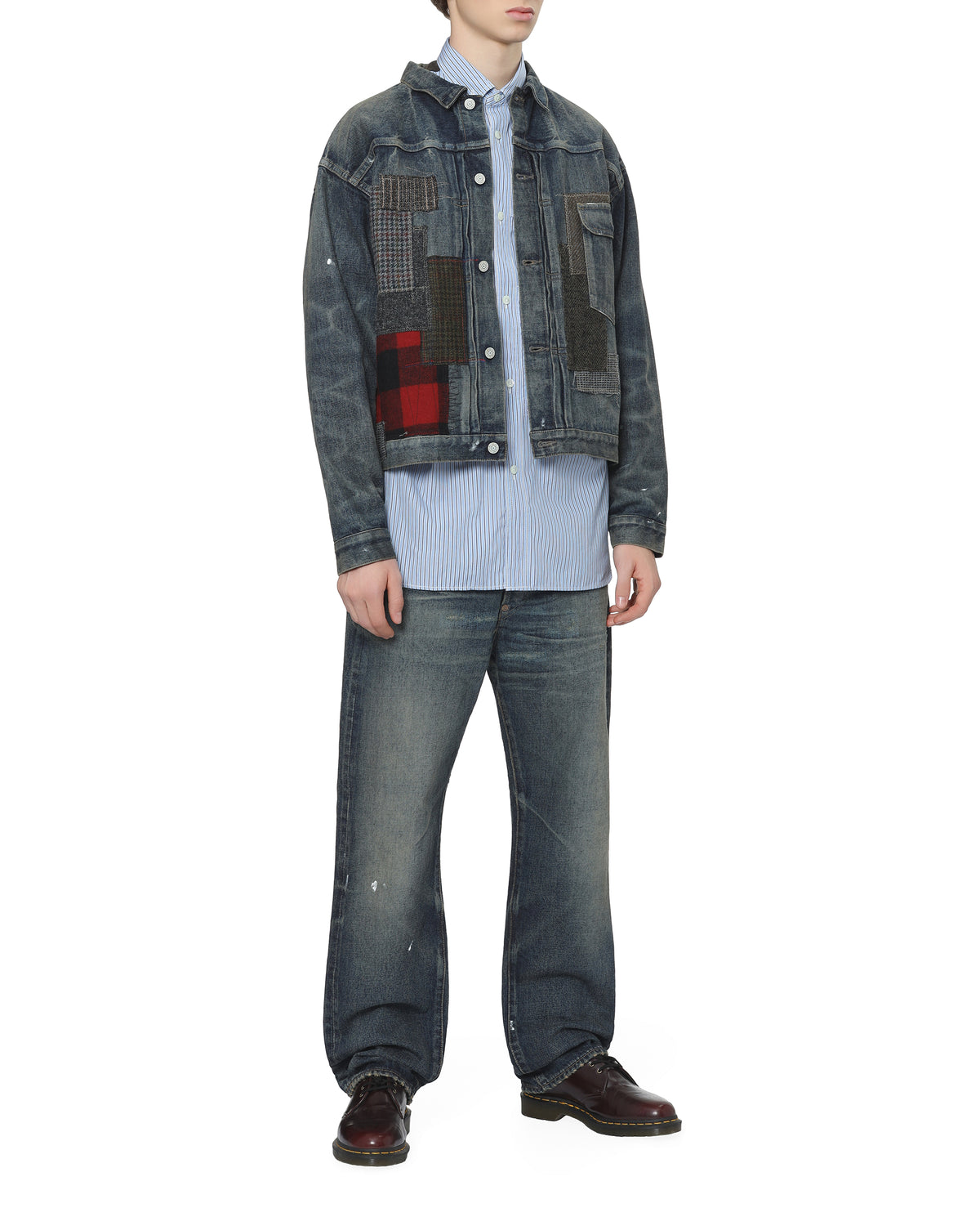 Patchwork denim jacket