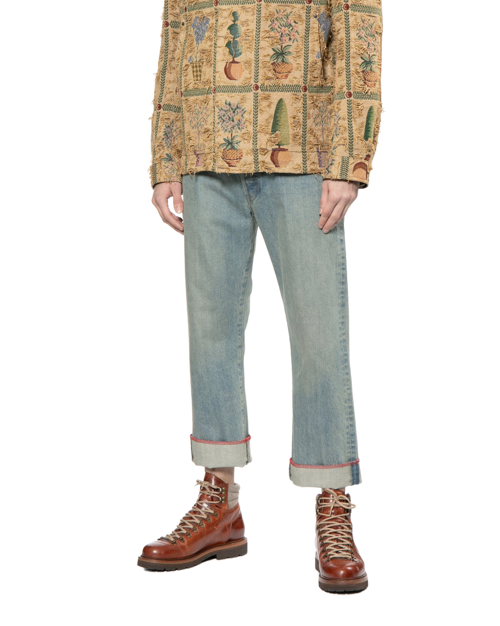 X Levi's cuffed jeans
