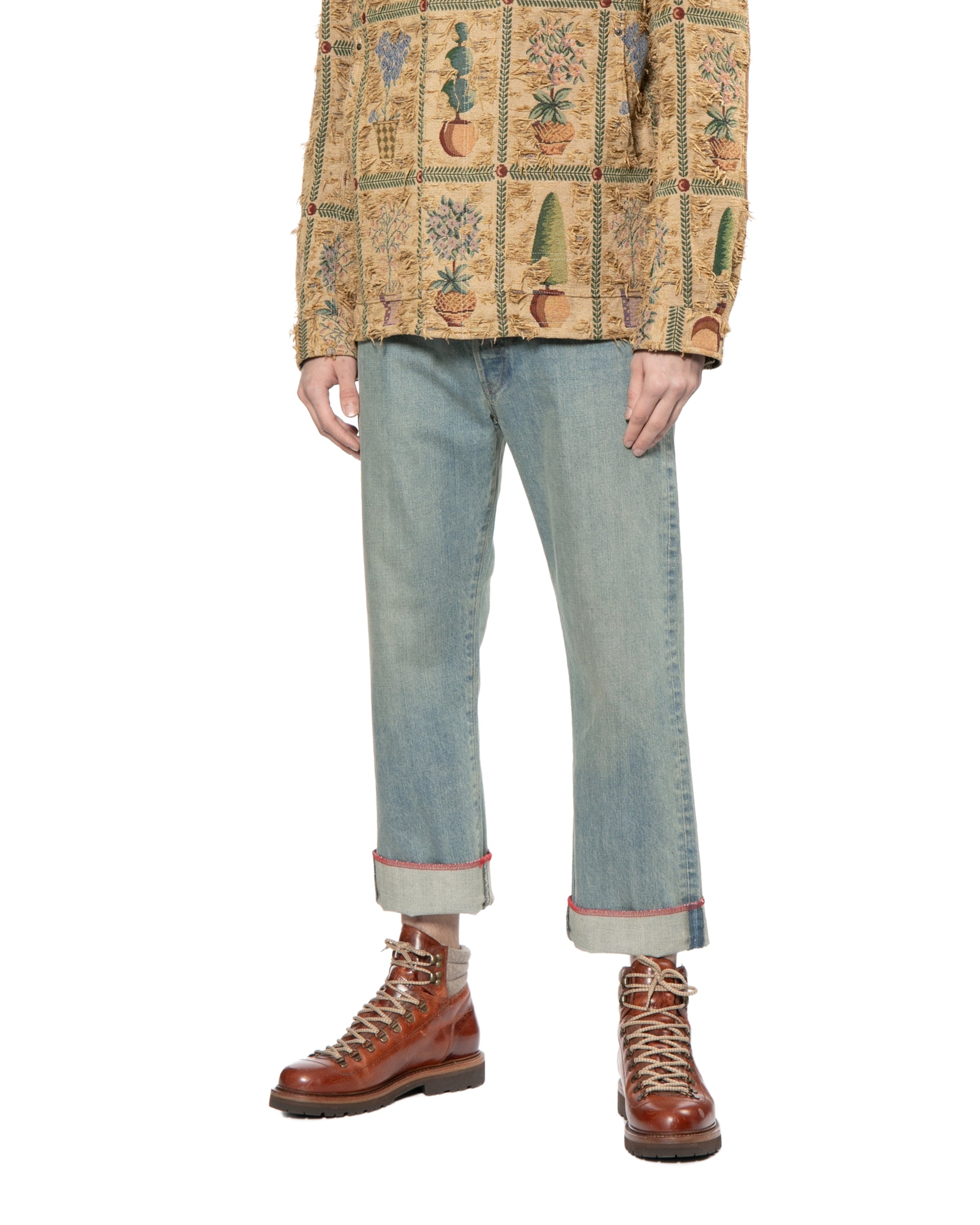 X Levi's cuffed jeans