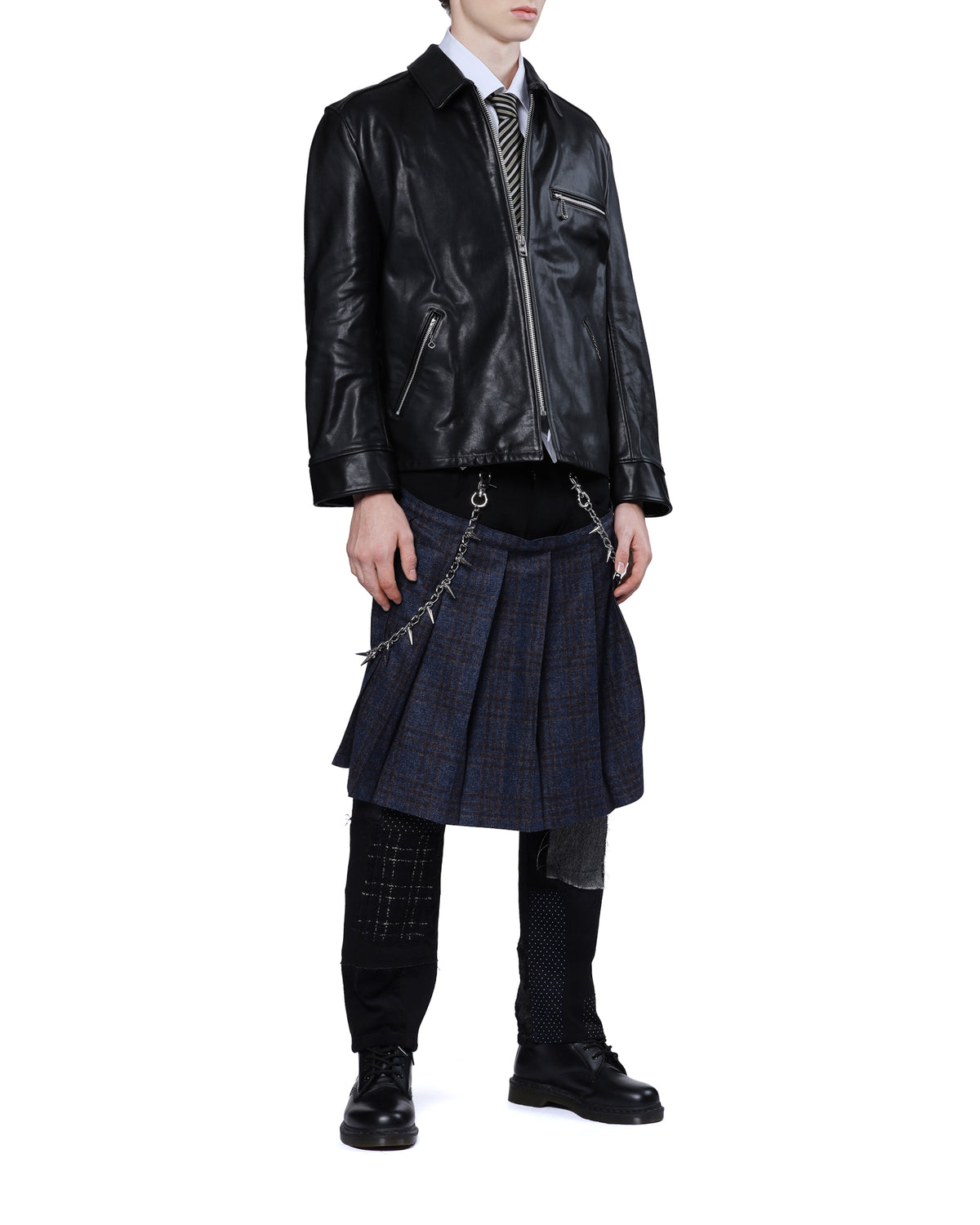 Pleated patch pants