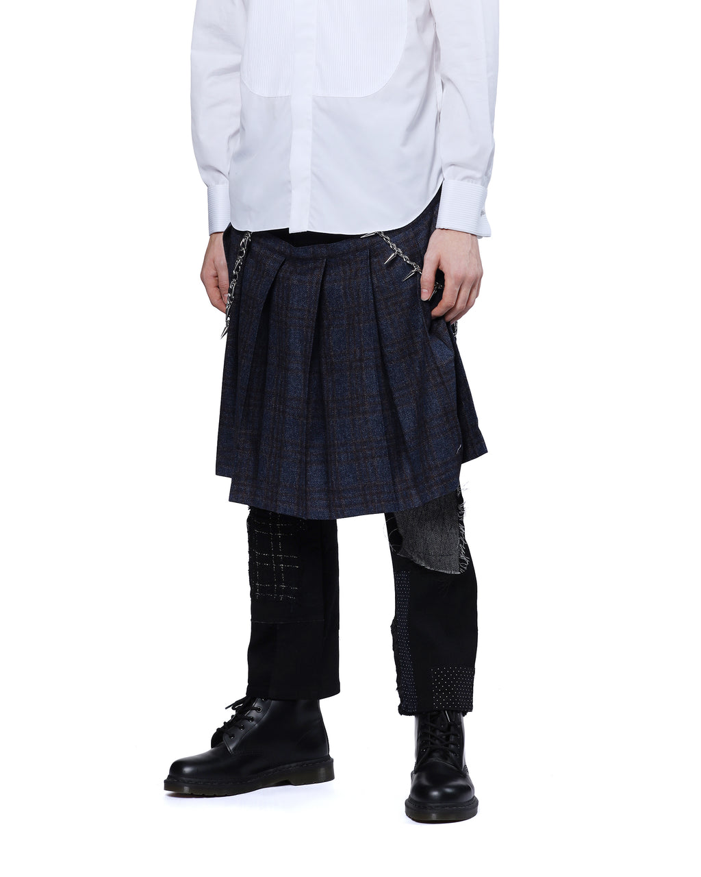 Pleated patch pants