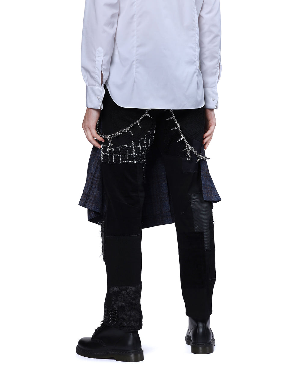 Pleated patch pants