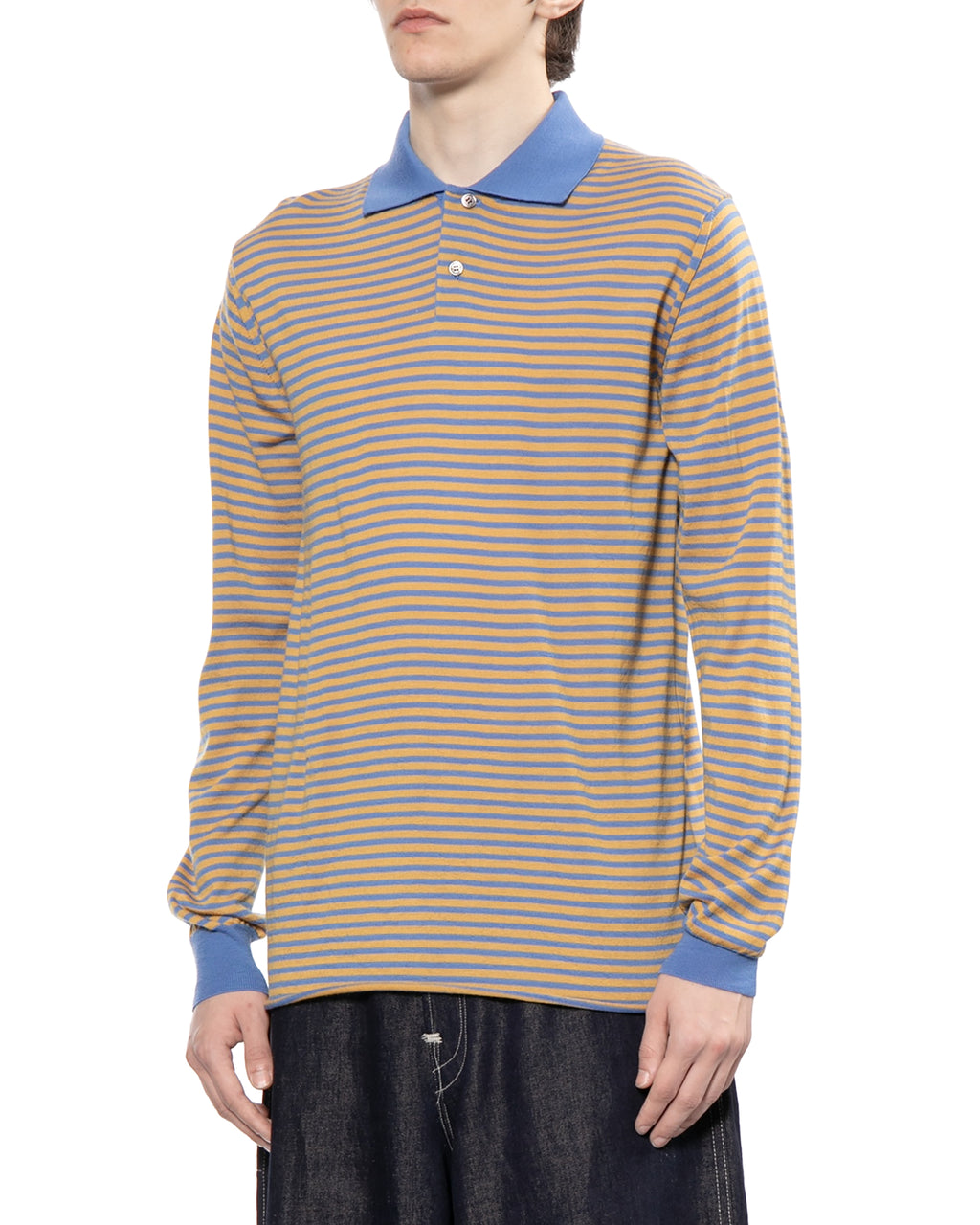 Striped knit polo