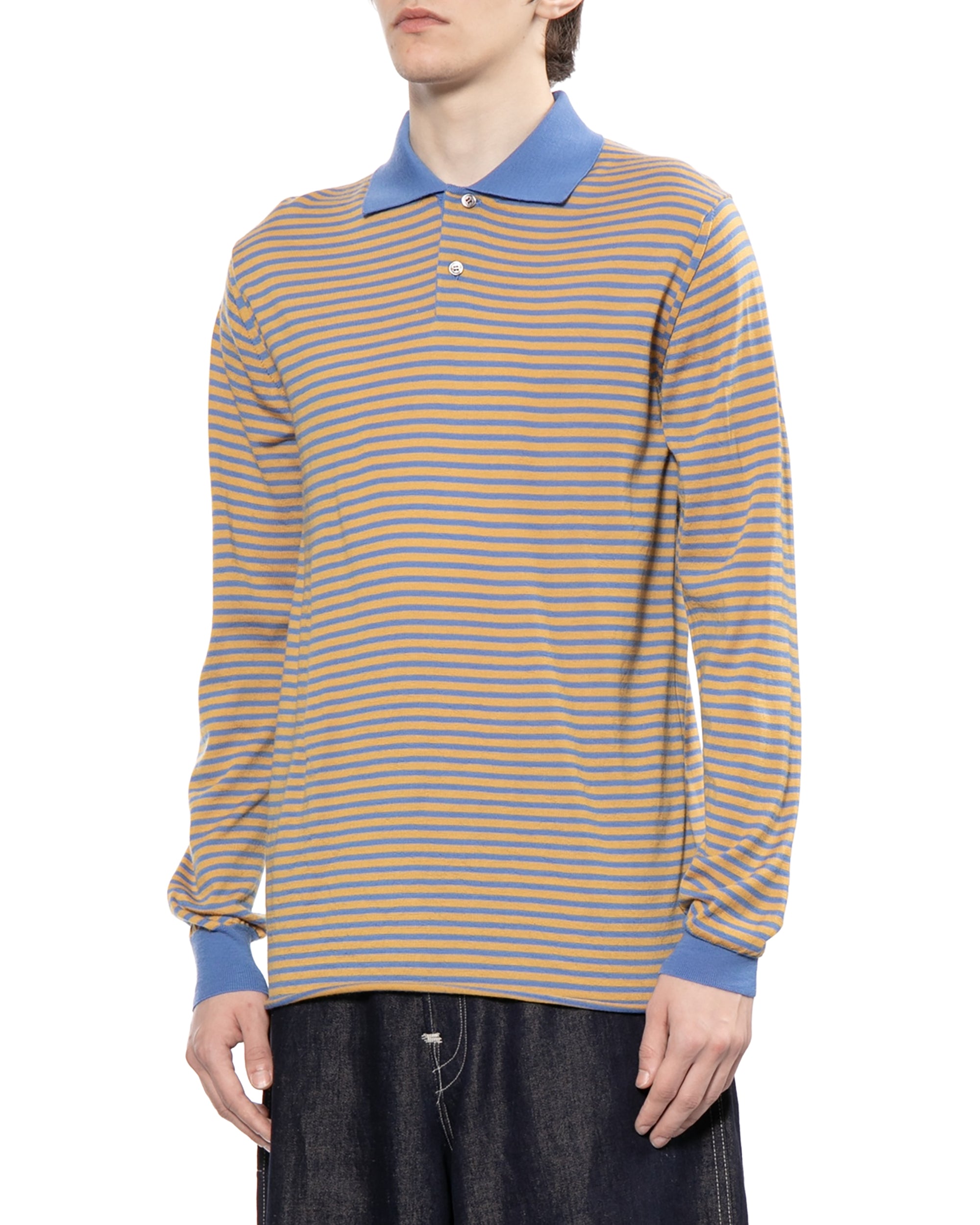 Striped knit polo