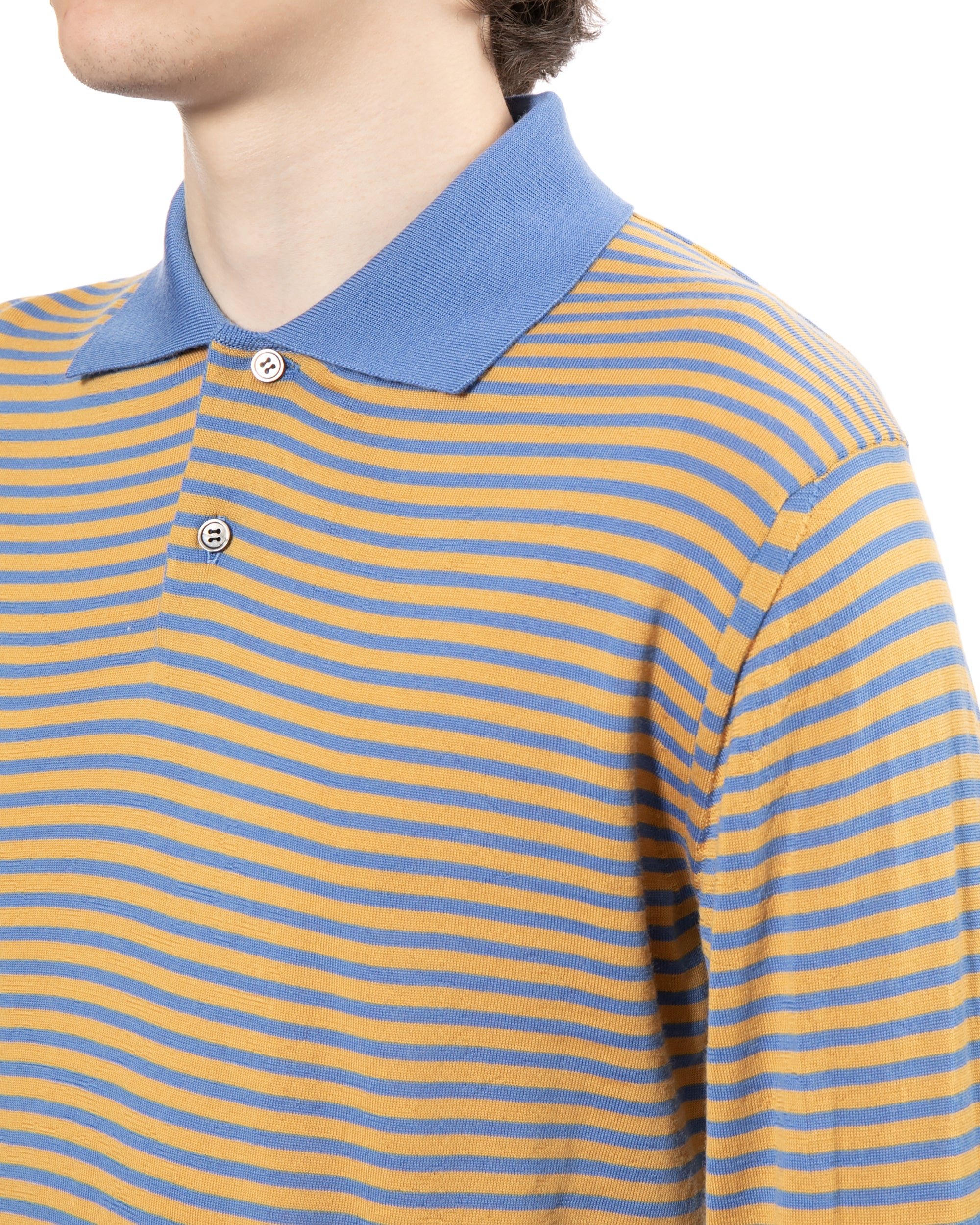 Striped knit polo