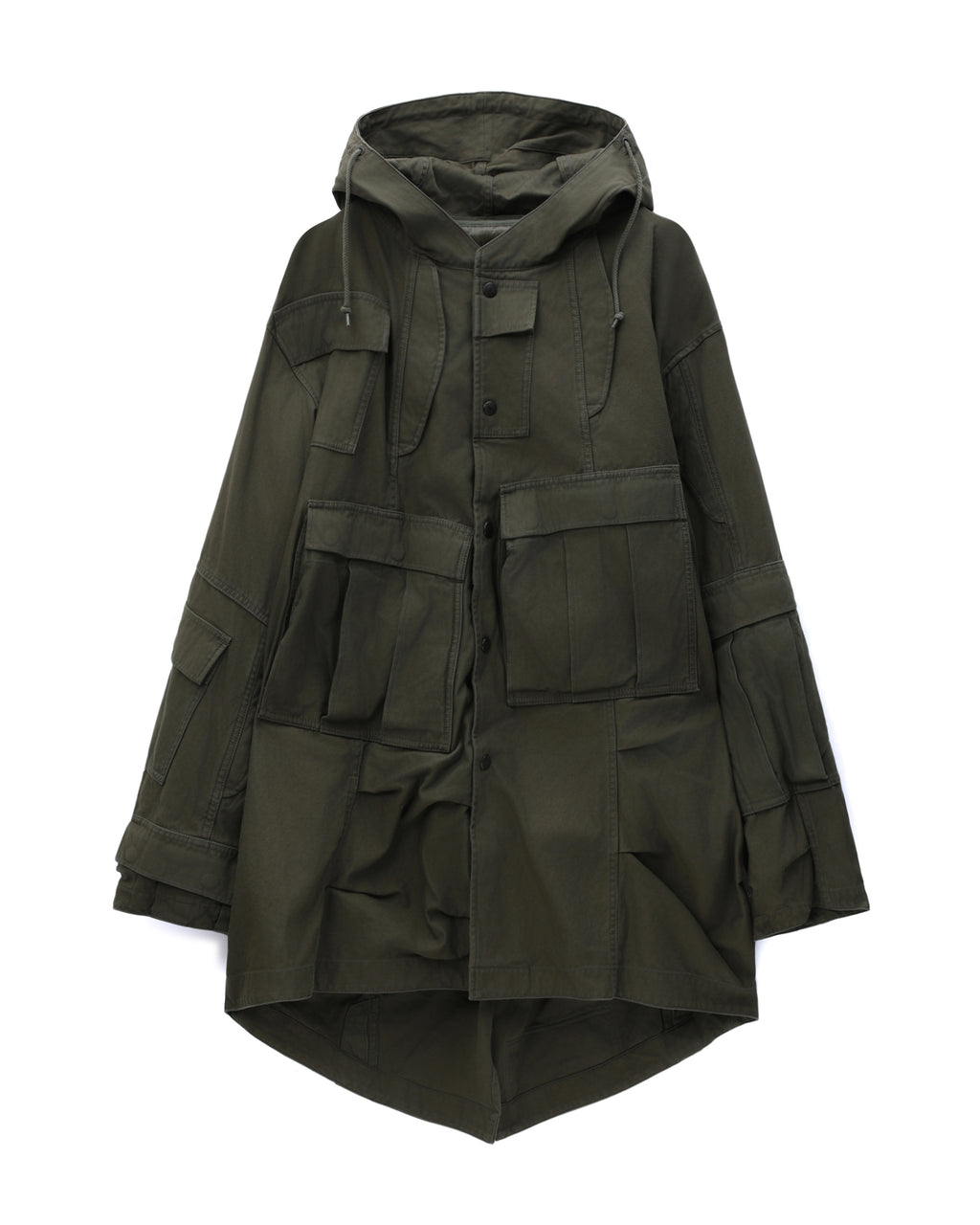 Hooded cargo coat