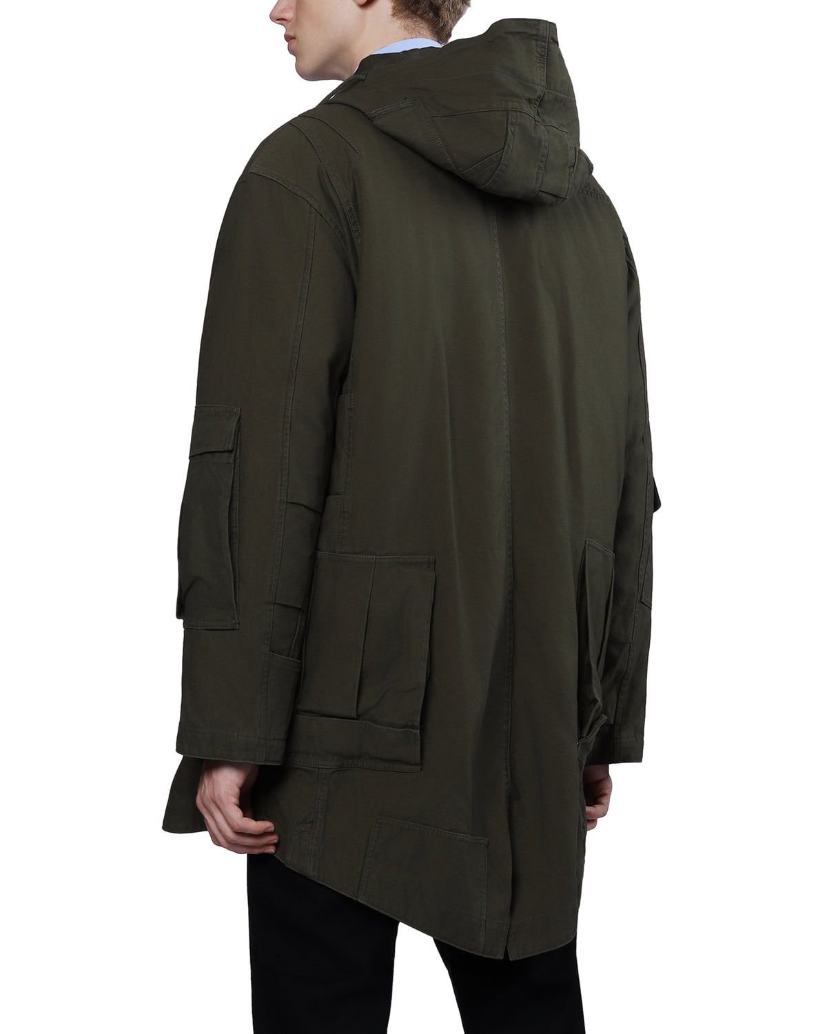 Hooded cargo coat
