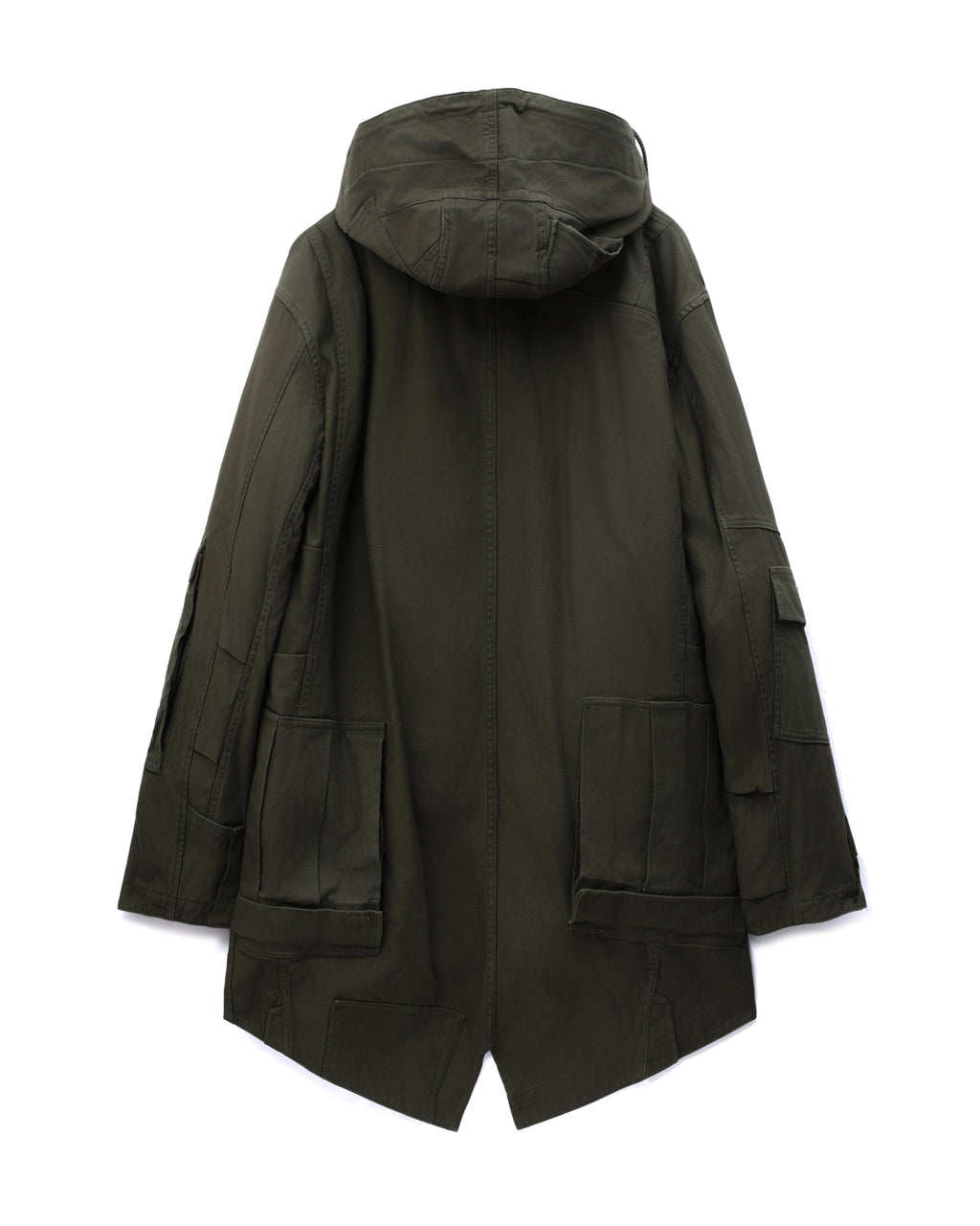 Hooded cargo coat