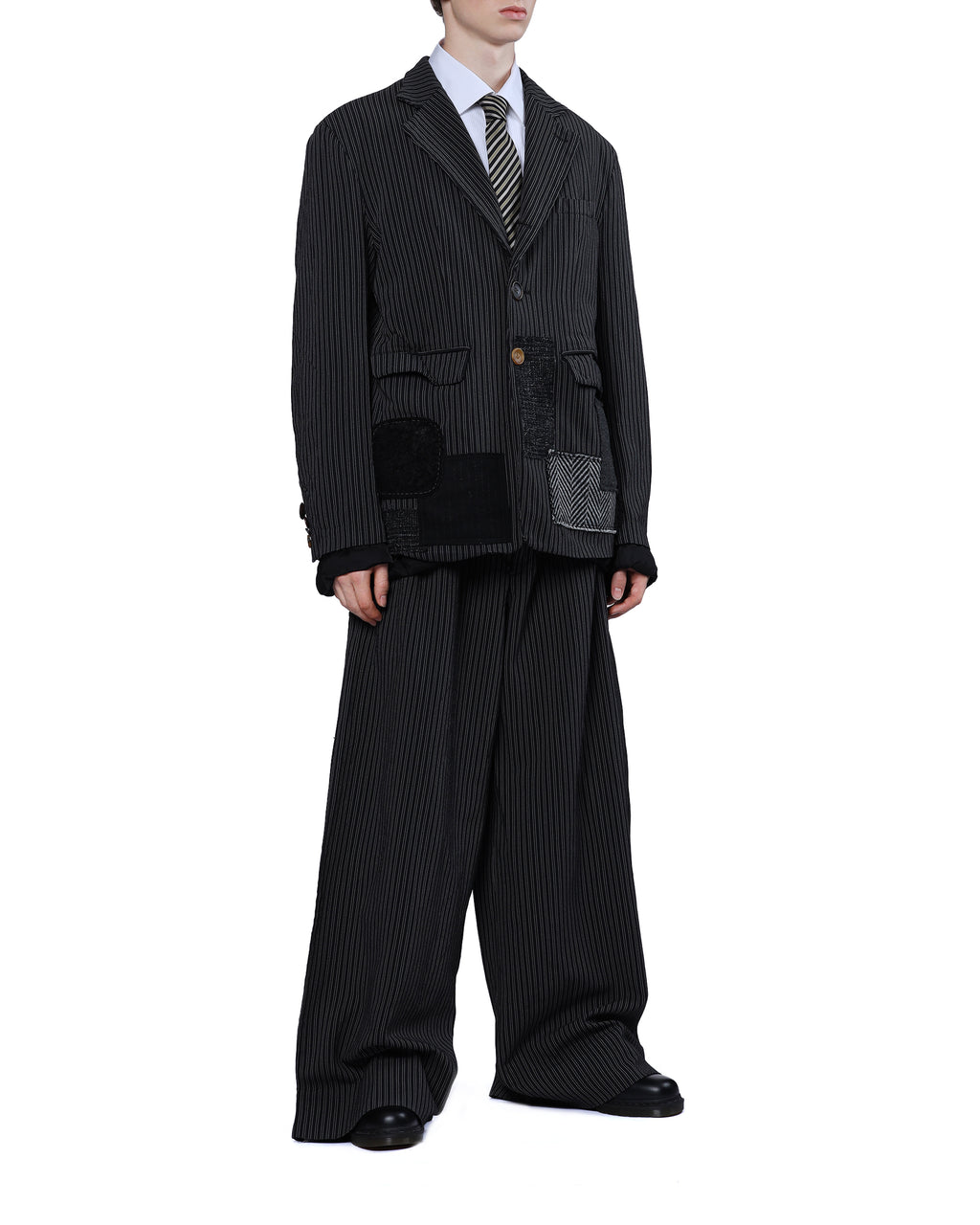 Striped wide pants