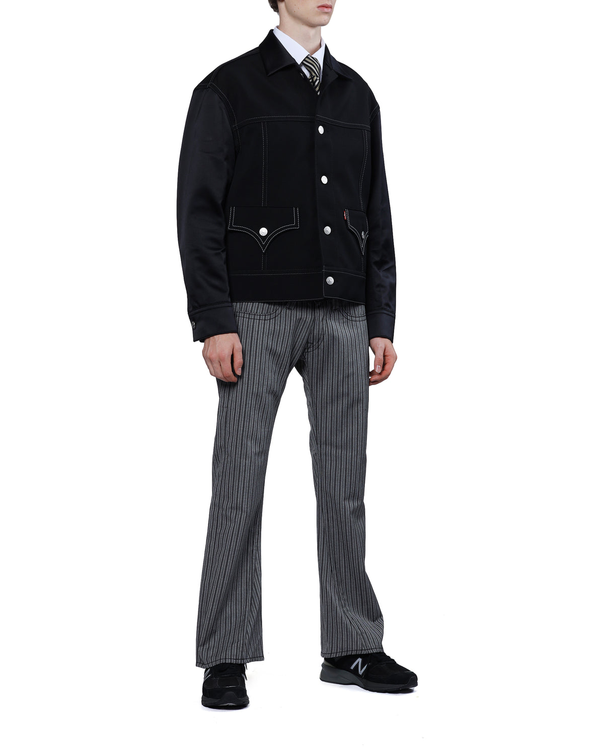 Striped flared pants