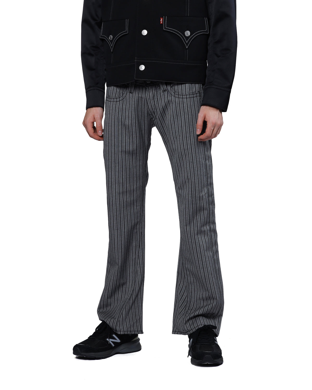 Striped flared pants