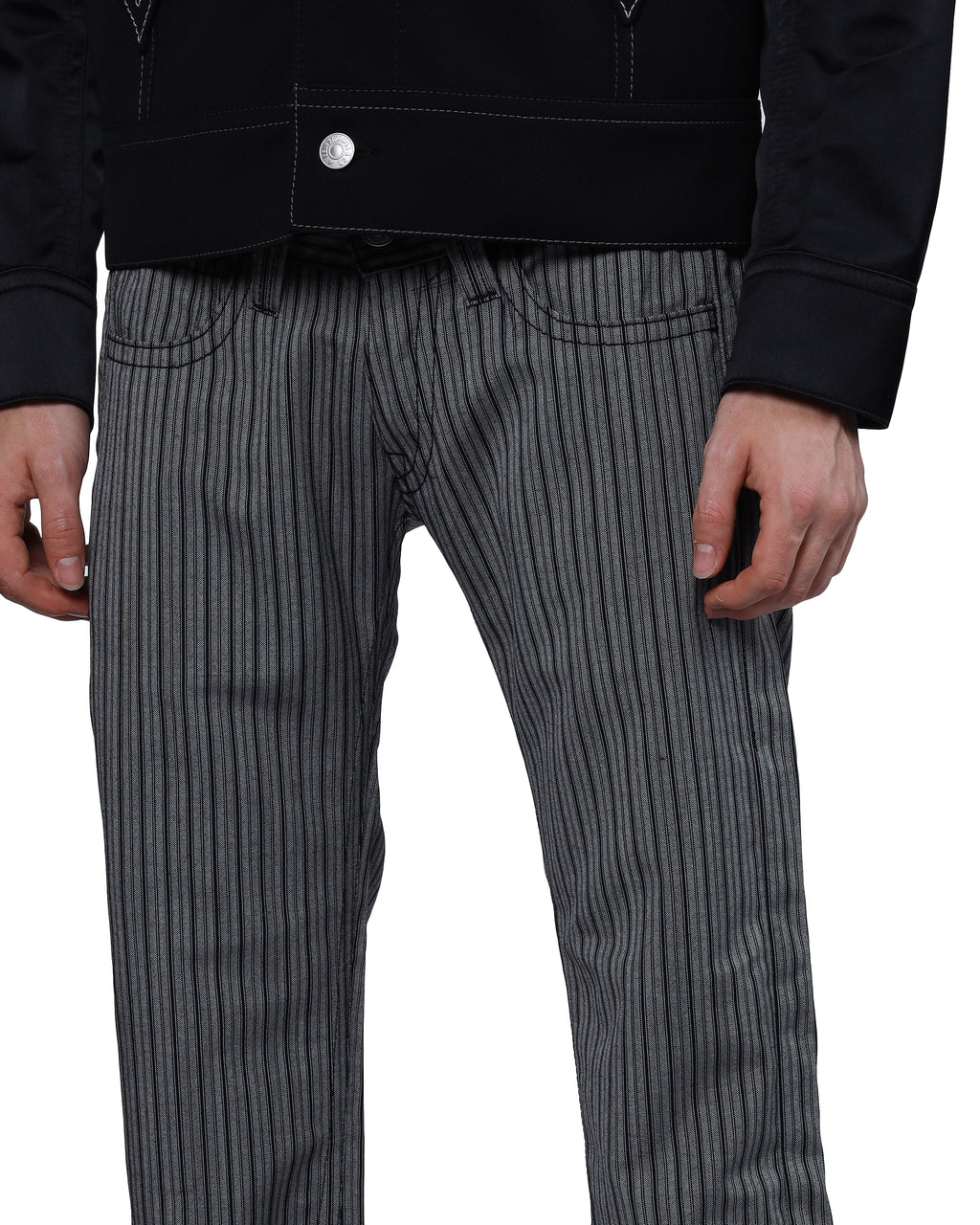 Striped flared pants