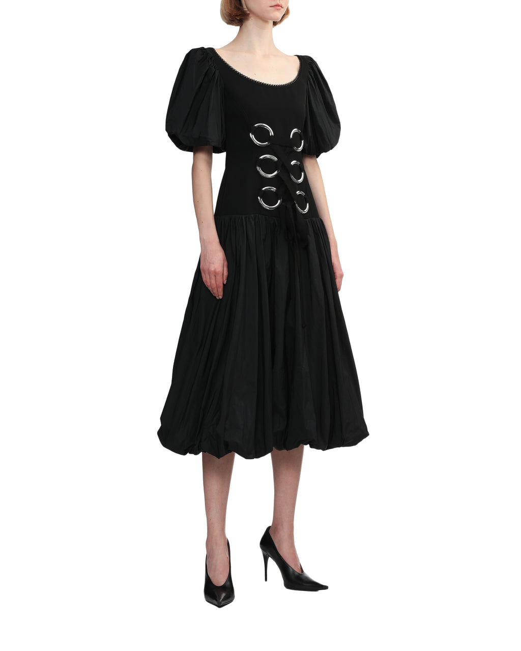 Ring detail midi dress