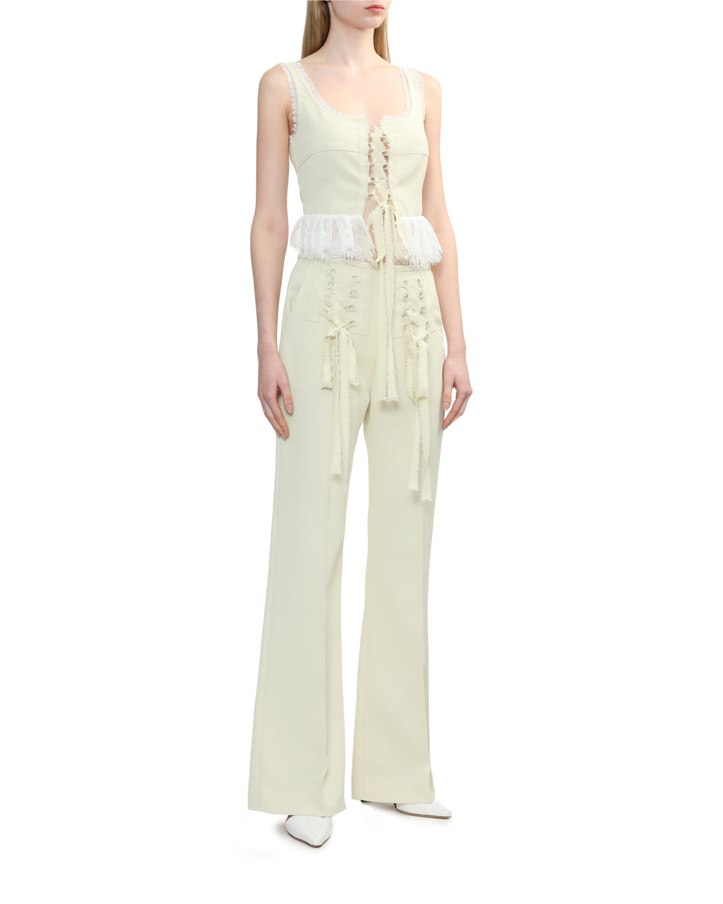 Ring and strap detail pants