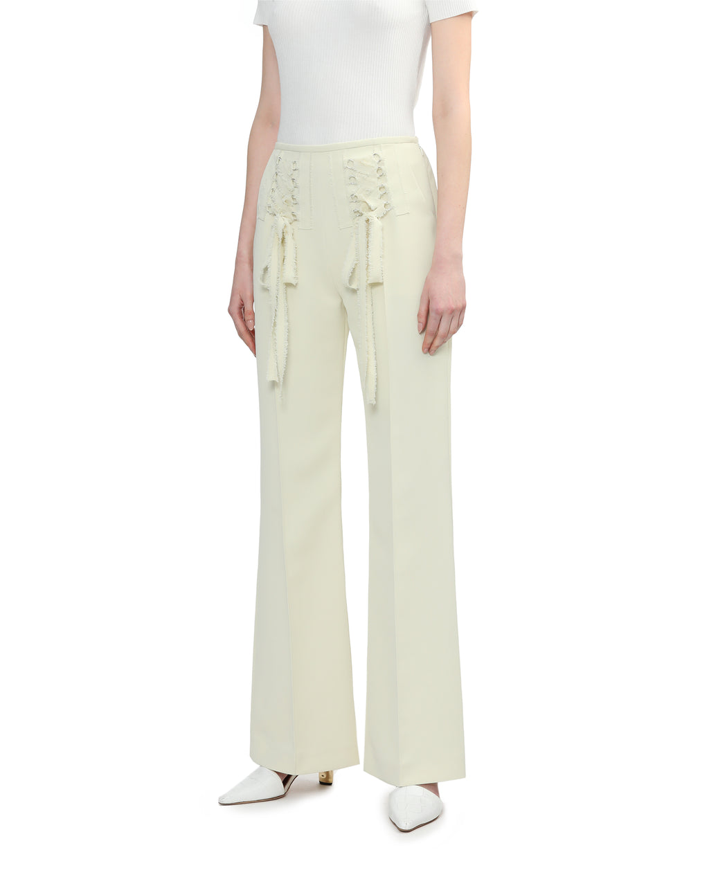 Ring and strap detail pants