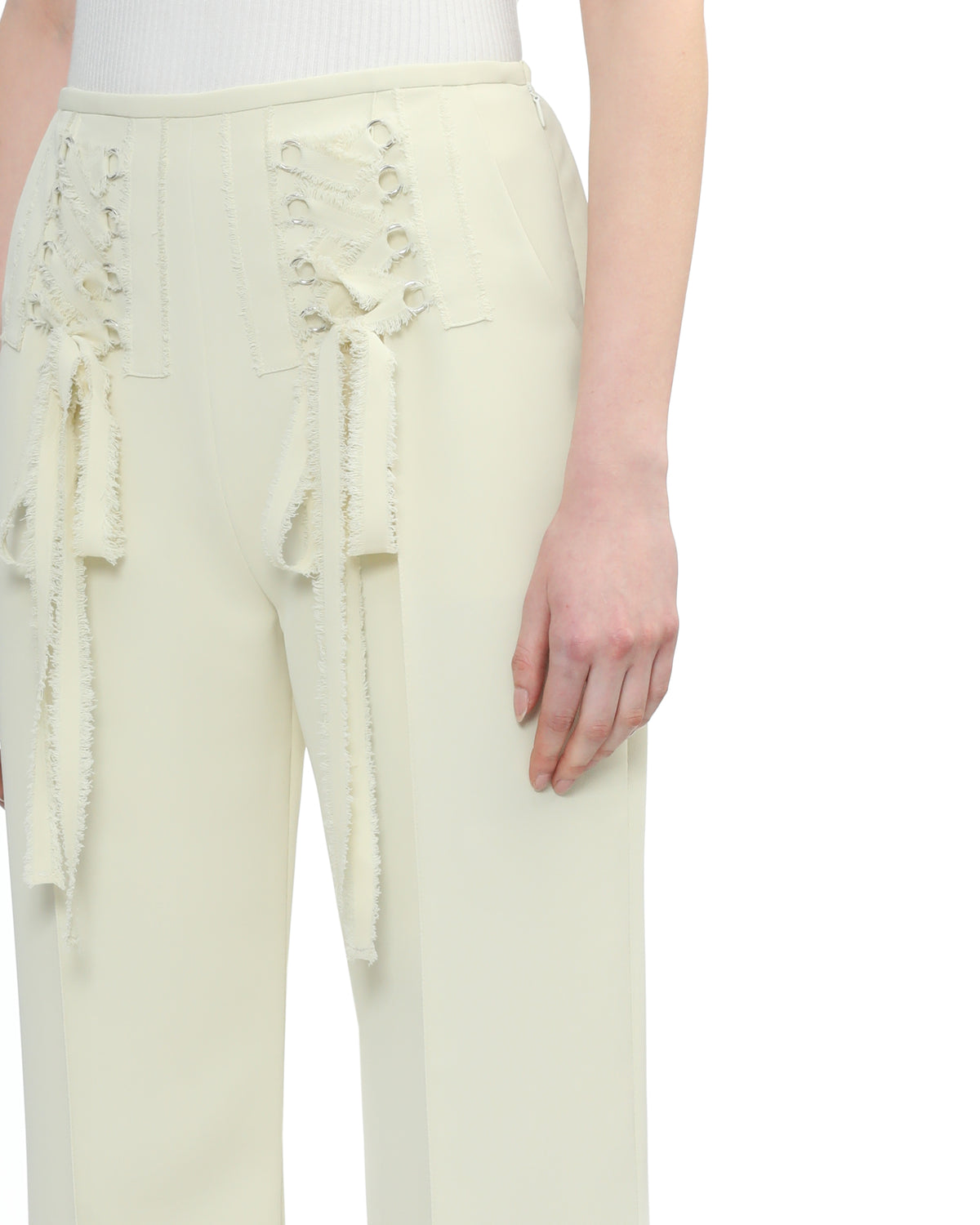 Ring and strap detail pants